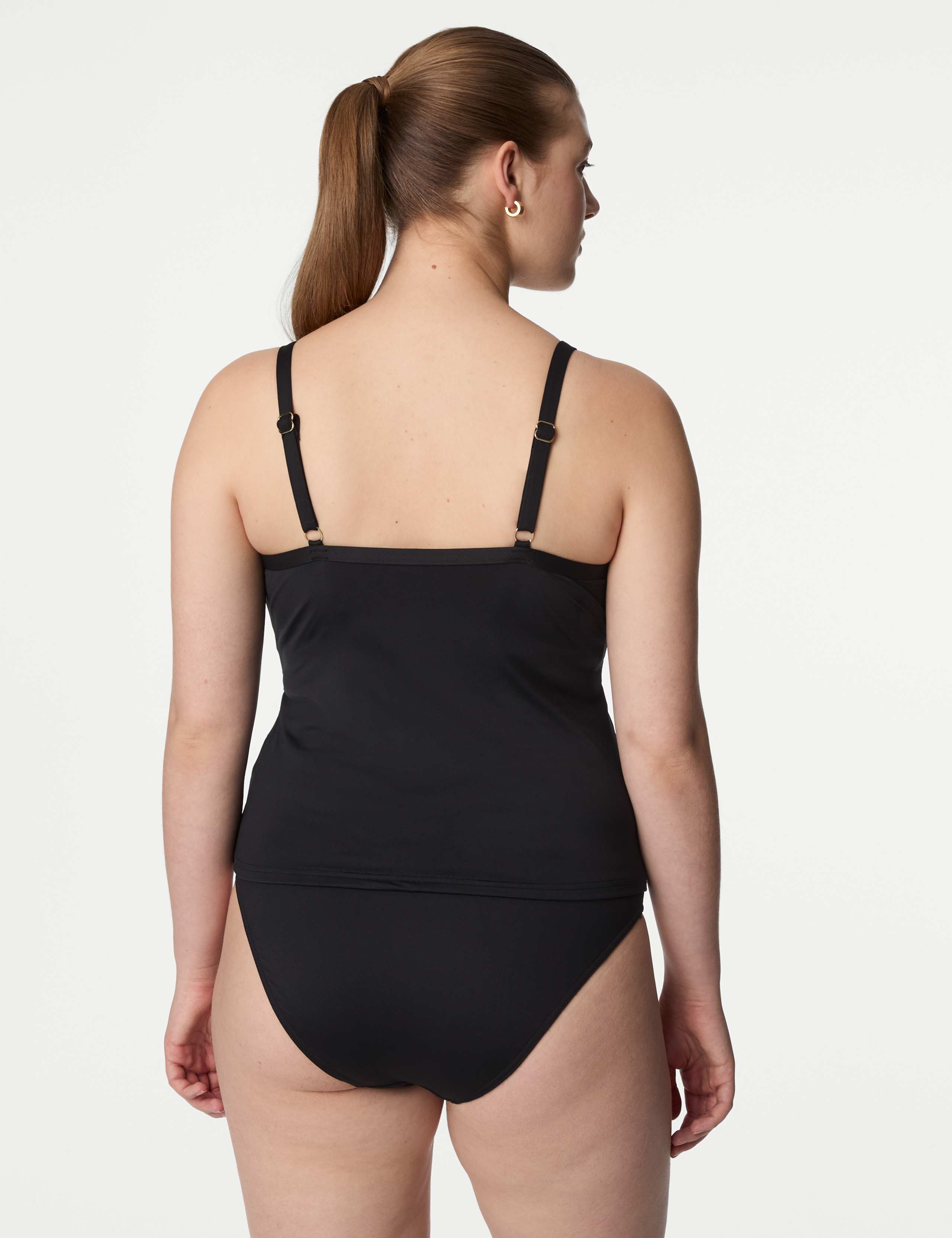Tummy Control Wired Plunge Tankini Top D-F 5 of 5