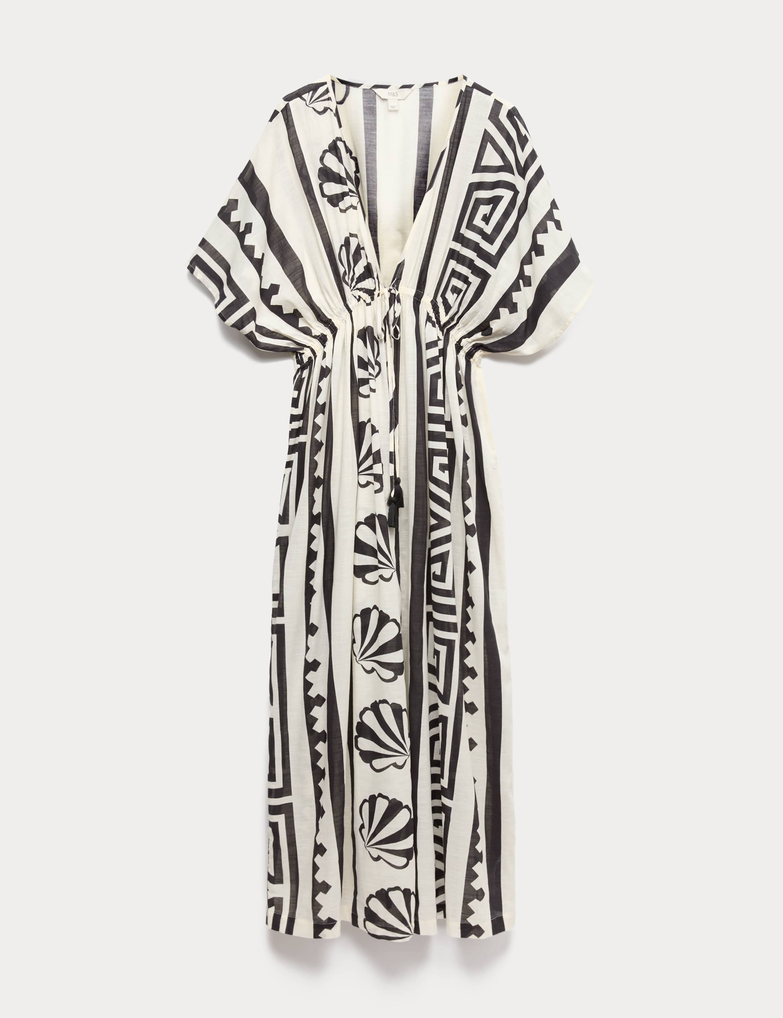 Pure Cotton Shell Print Maxi Kaftan 2 of 6