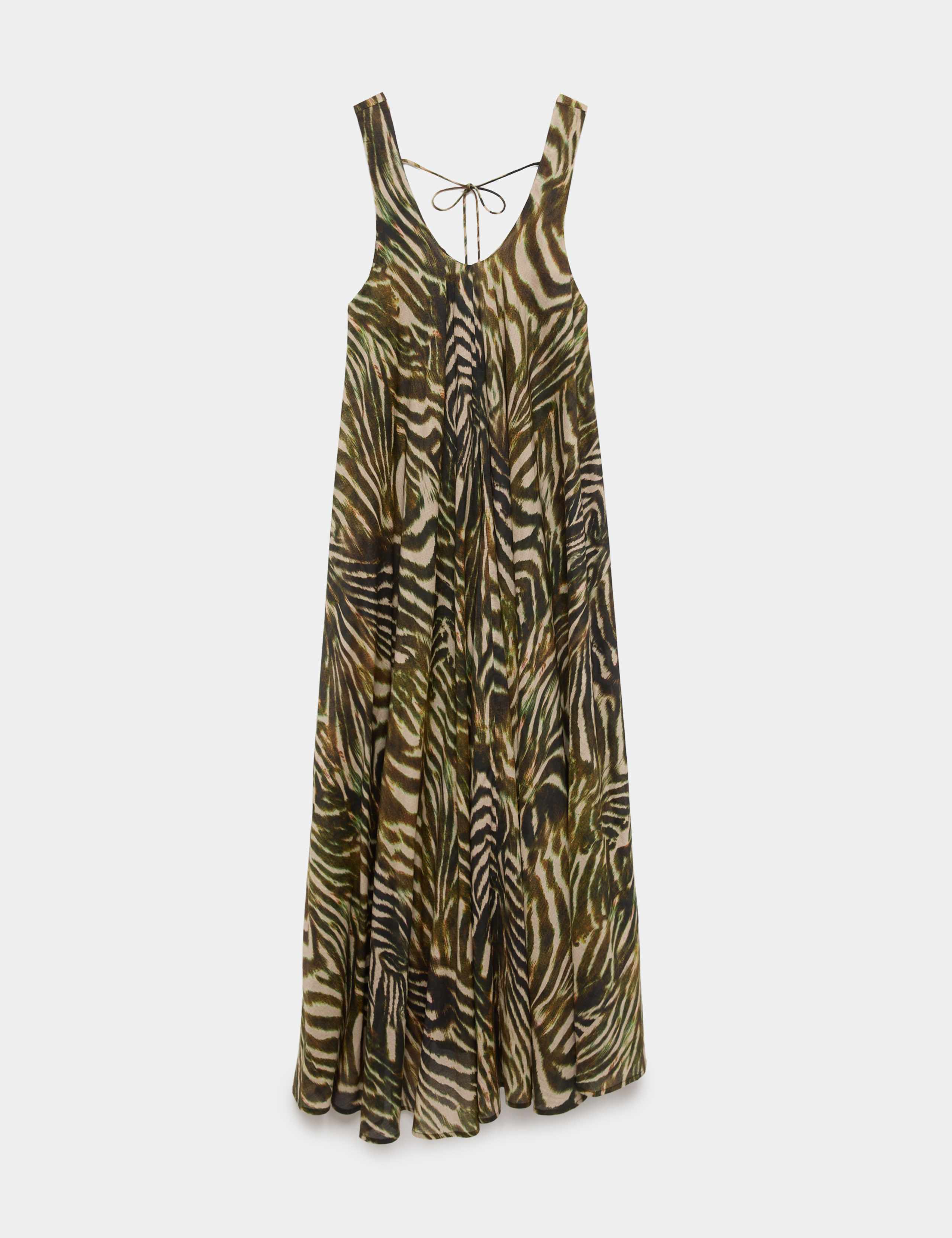 Pure Cotton Printed Scoop Neck Maxi Beach Dress 2 of 6