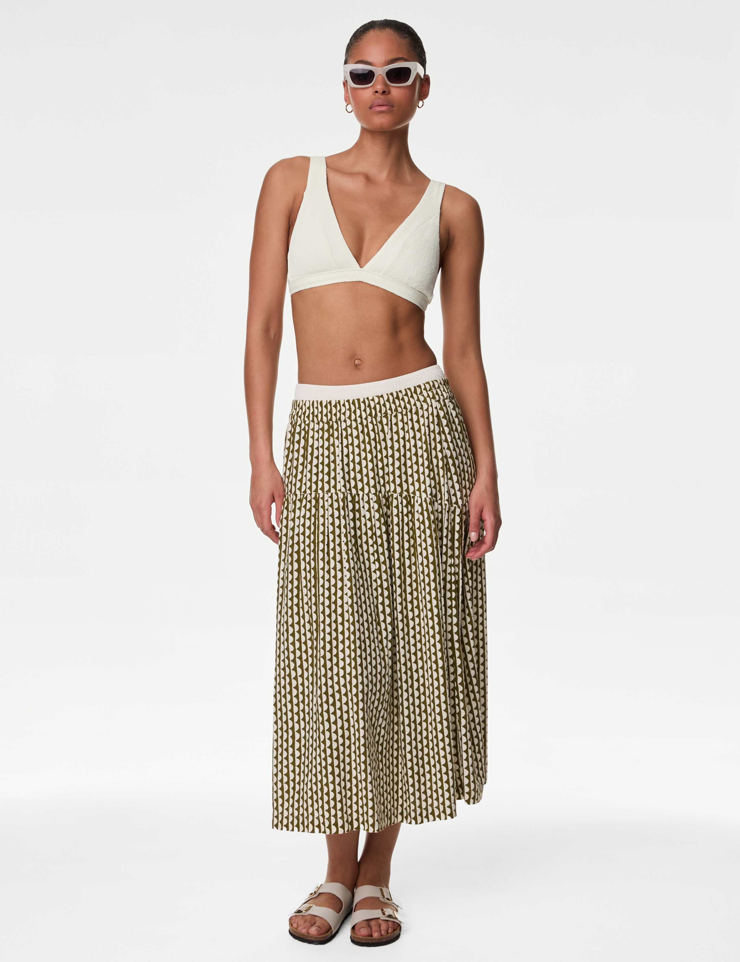 Textured Padded Plunge V-Neck Bikini Top 3 of 5