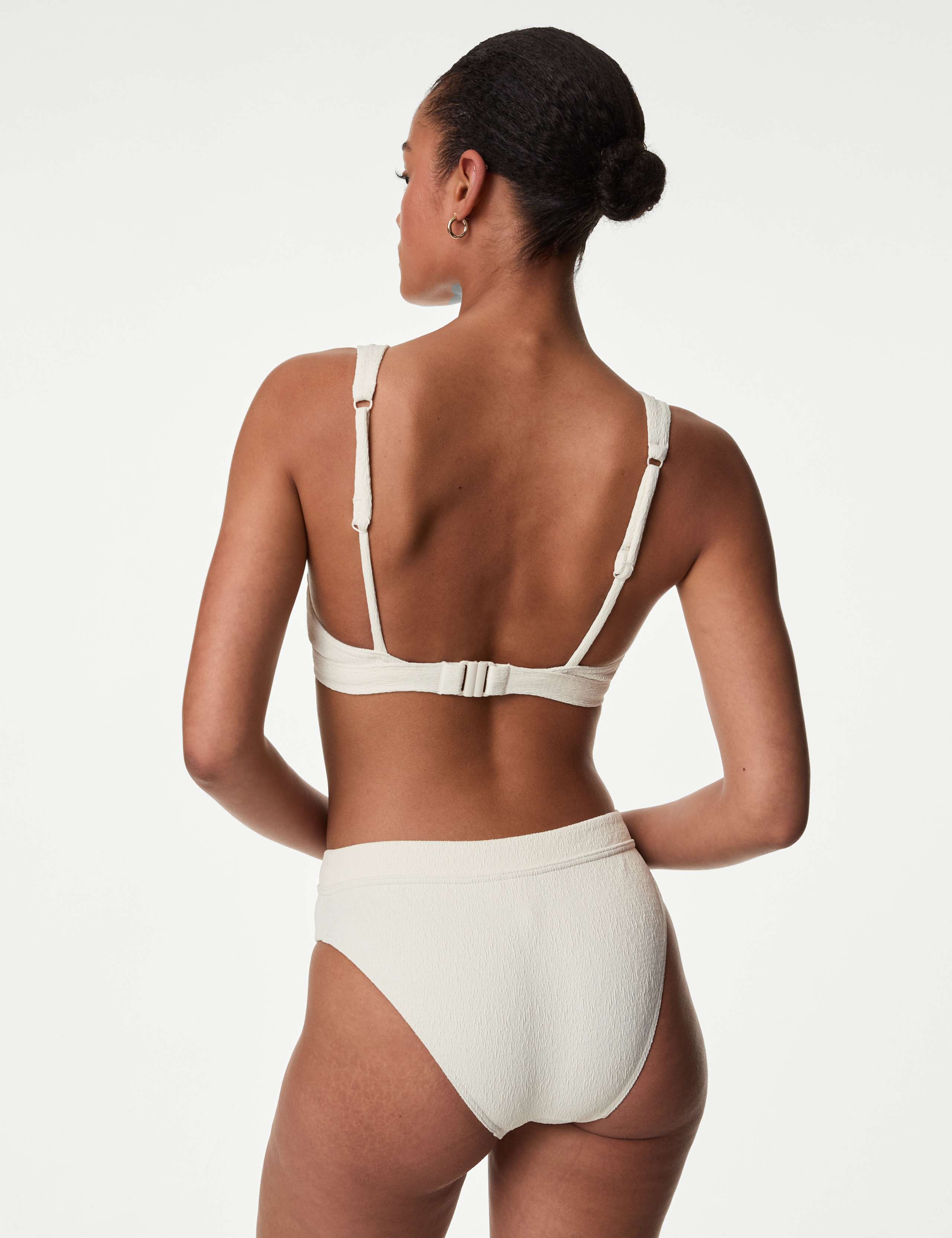Textured Padded Plunge V-Neck Bikini Top 5 of 5