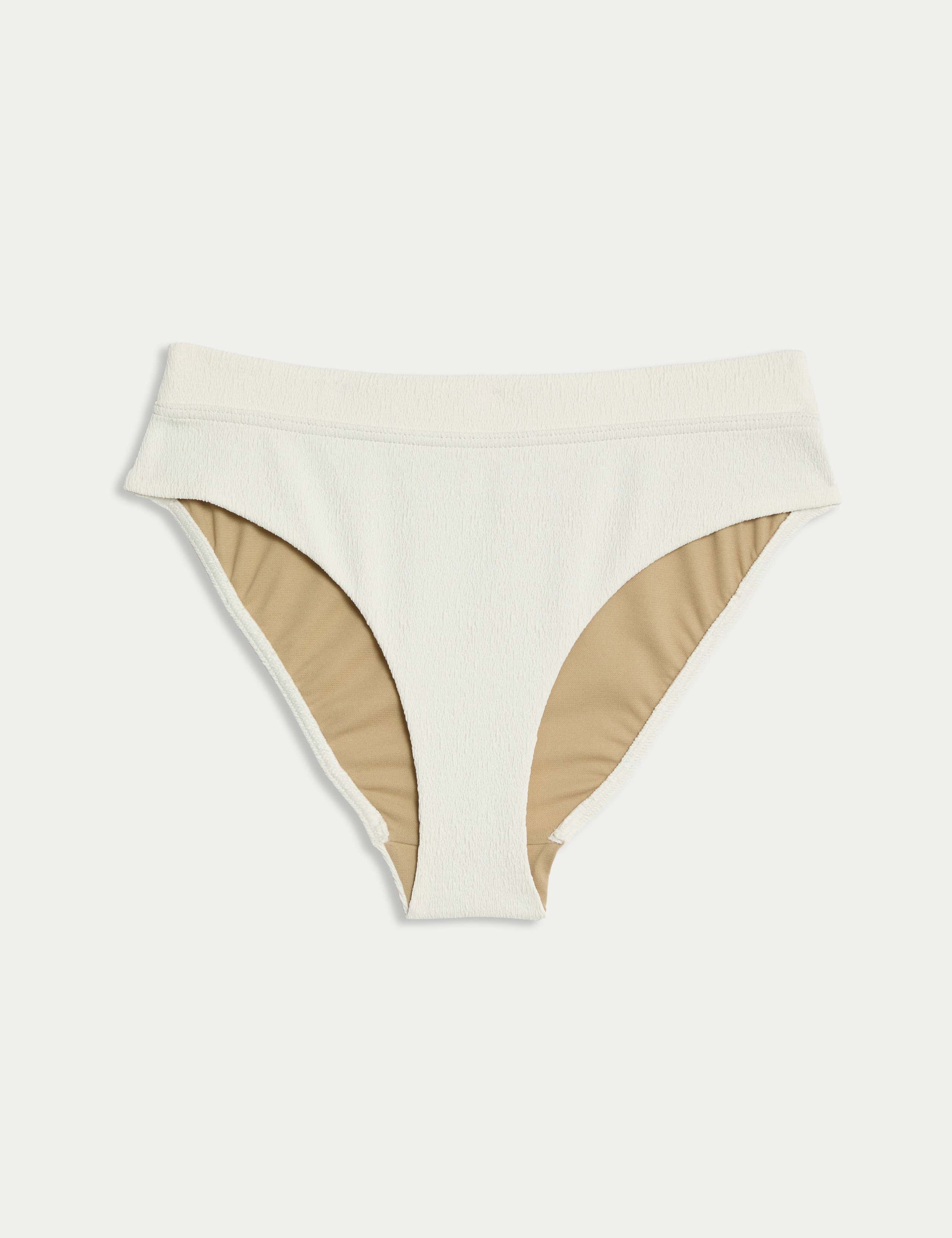 Textured High Waisted High Leg Bikini Bottoms 2 of 6