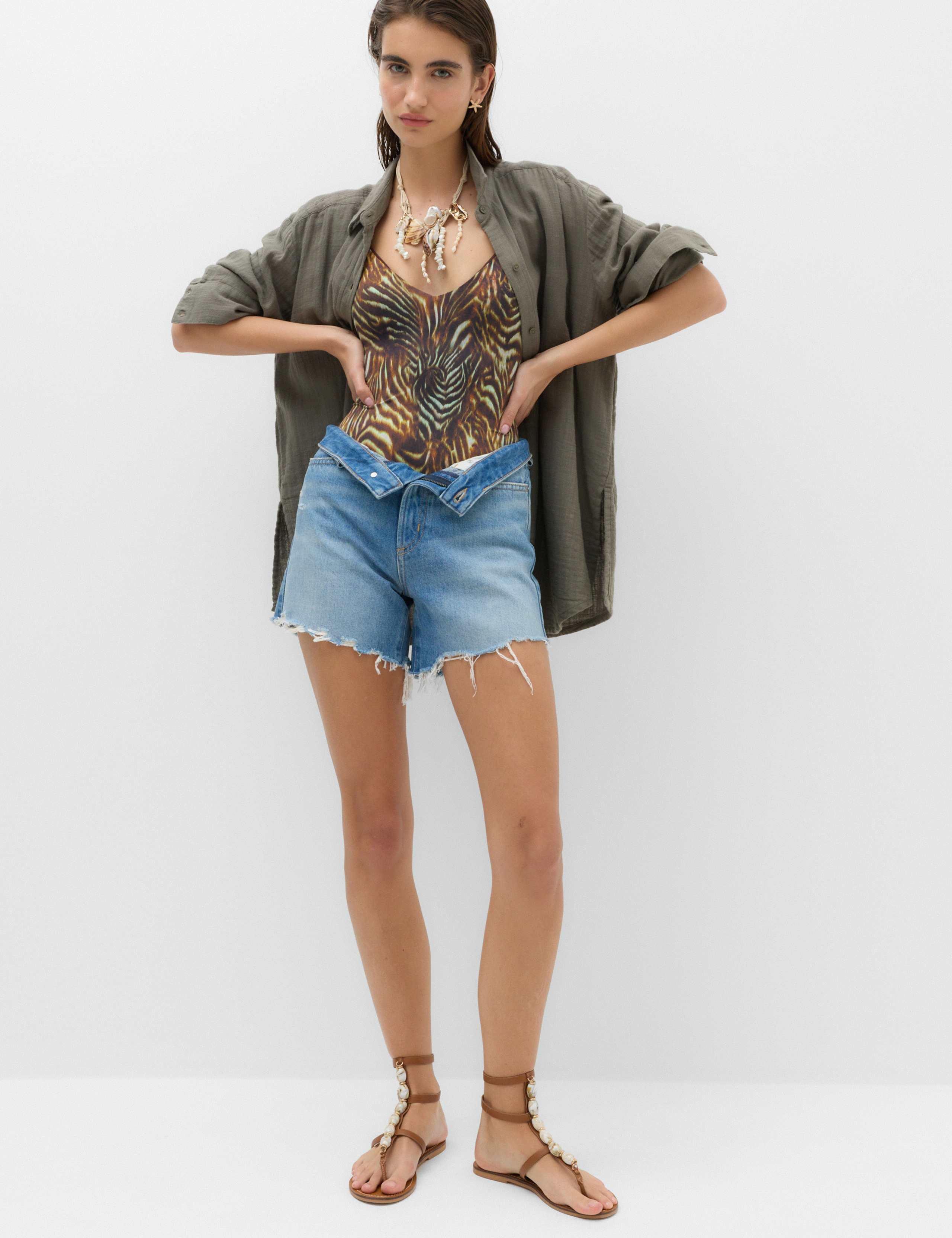 Tummy Control Printed Deep Plunge Swimsuit 6 of 6