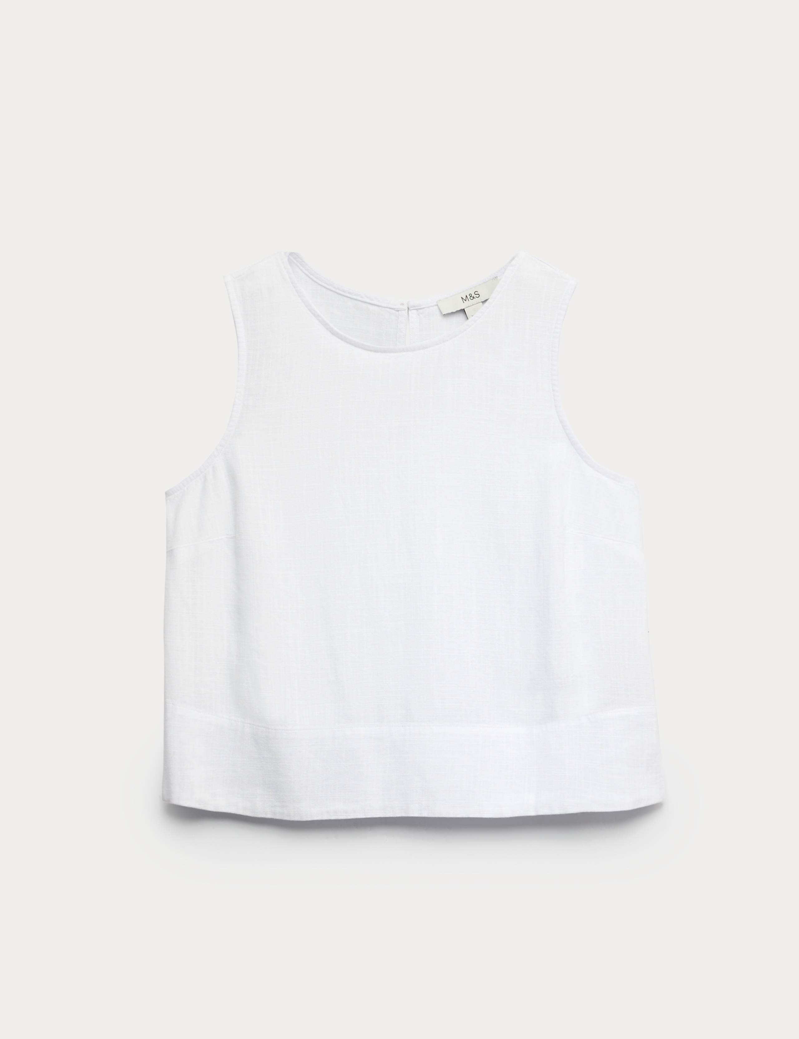 Round Neck Vest with Linen 2 of 5