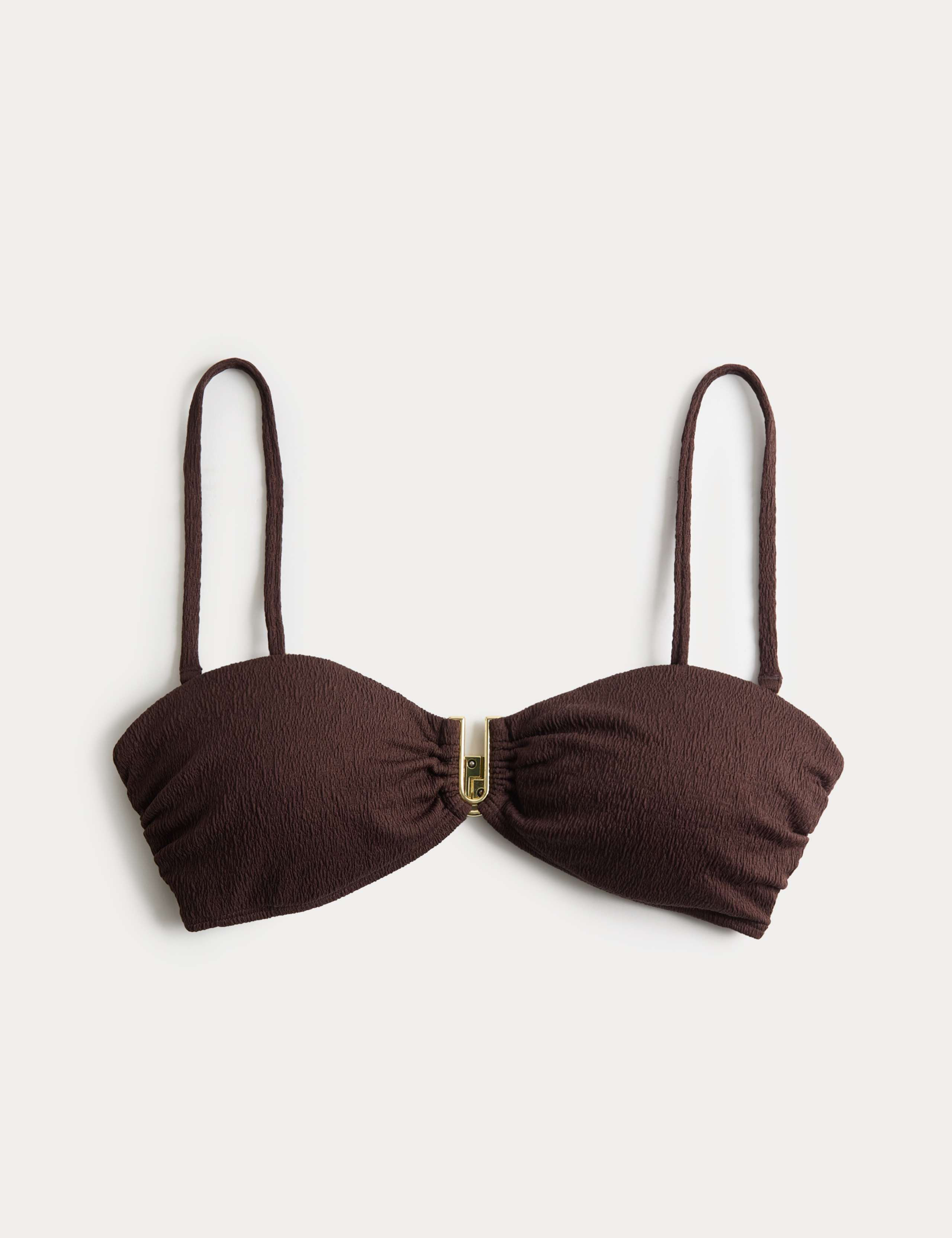 U-Notch Textured Bandeau Bikini Top 2 of 4