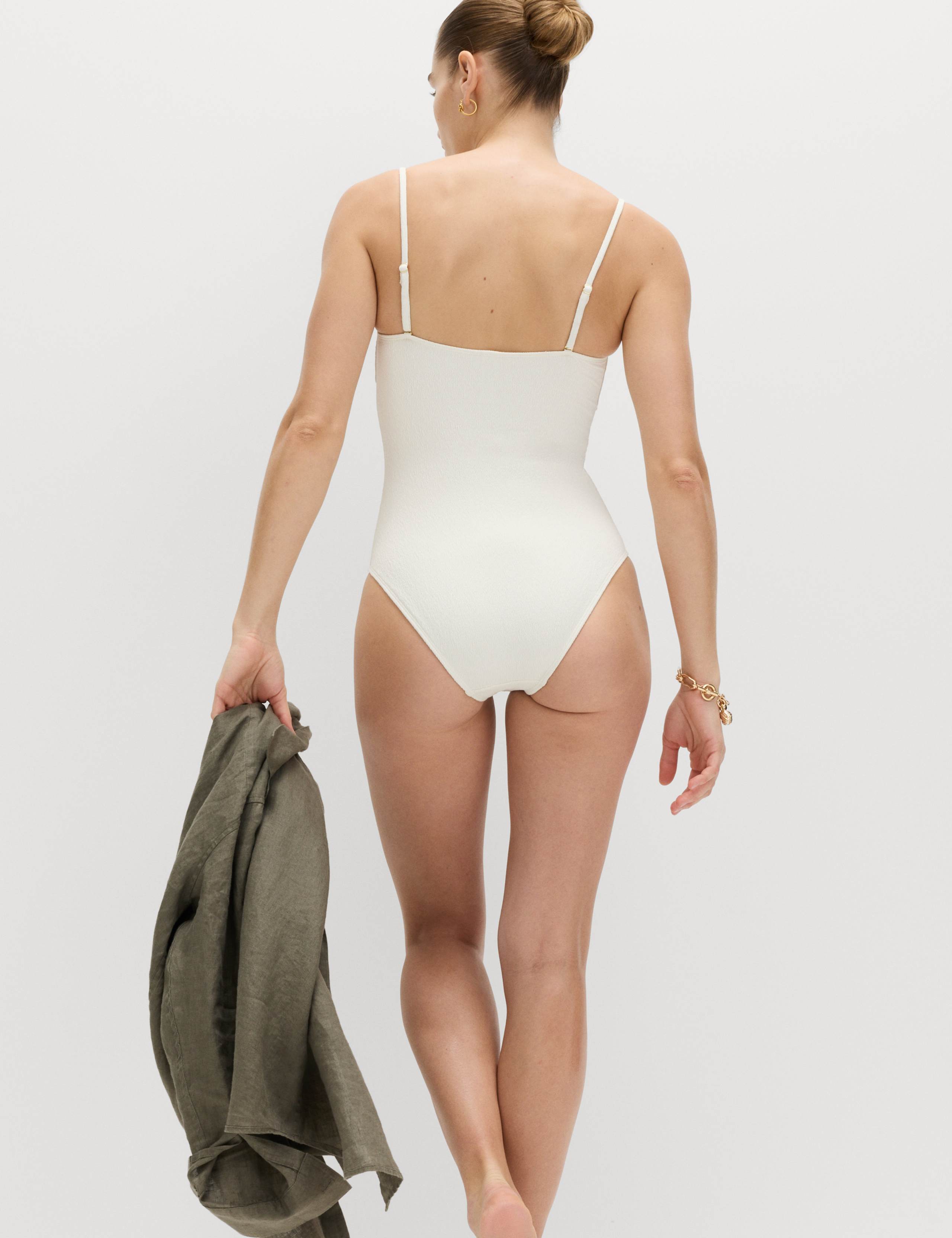 U-Notch Textured Bandeau Swimsuit 6 of 6