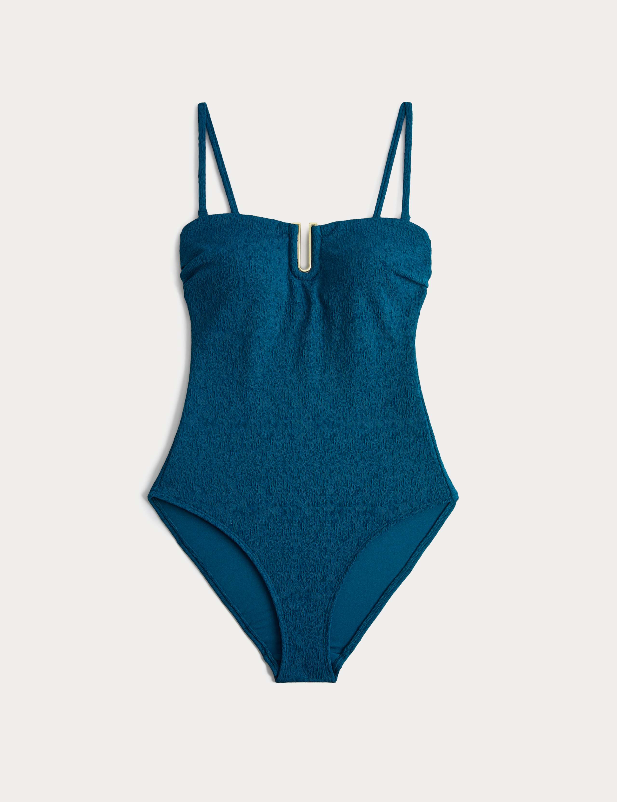U-Notch Textured Bandeau Swimsuit 2 of 5