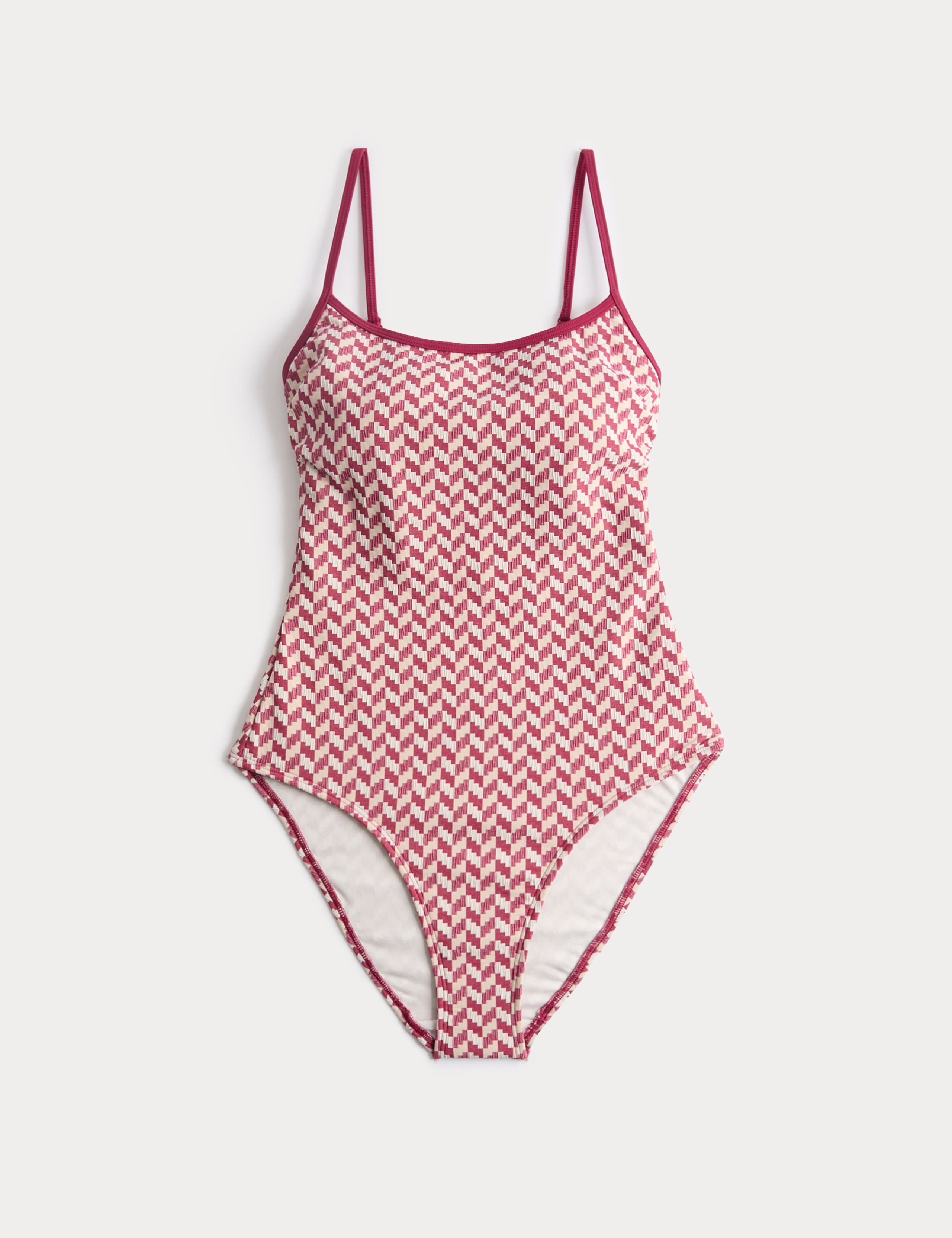 Jacquard Textured Scoop Neck Swimsuit 1 of 1