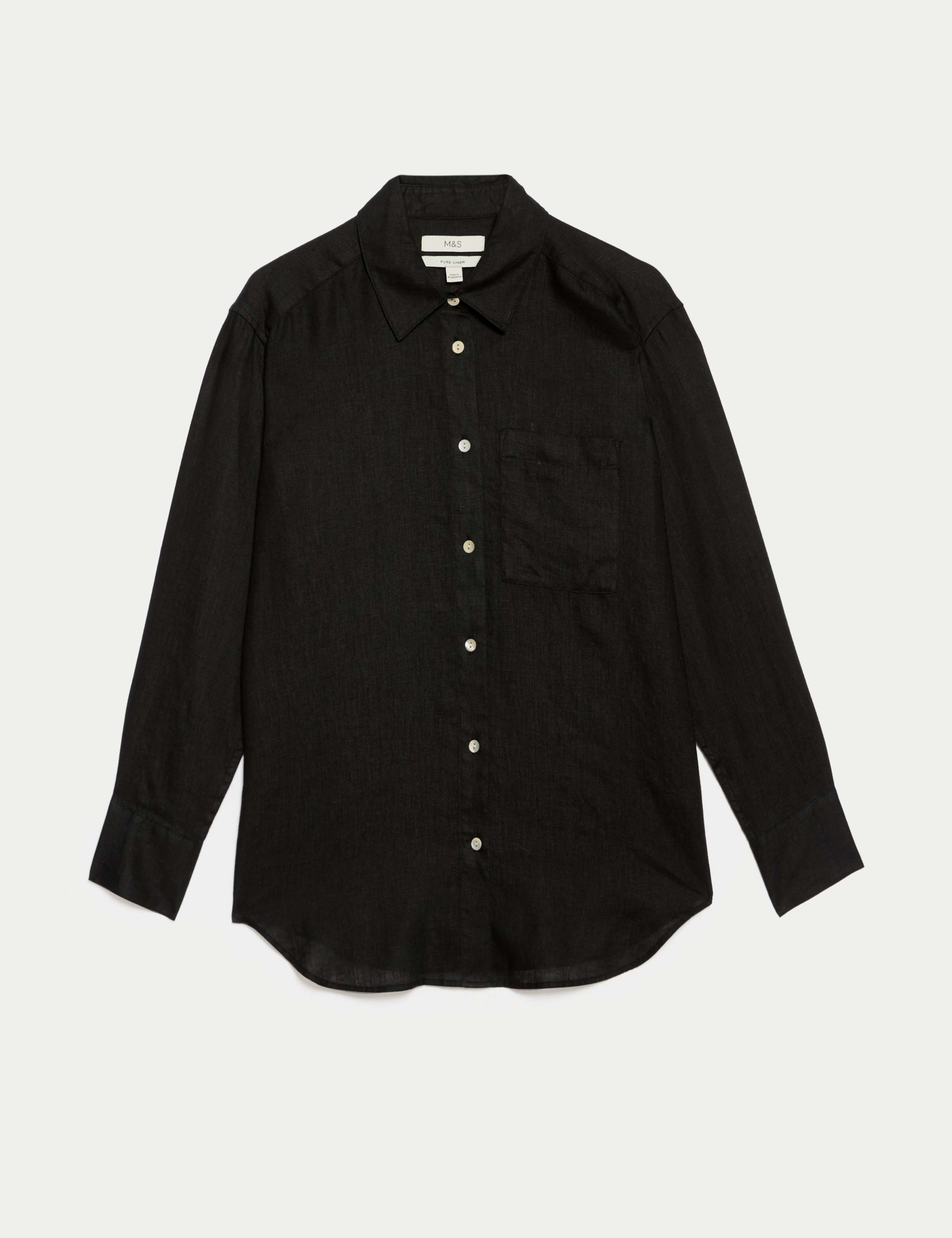 Pure Linen Oversized Girlfriend Style Shirt 2 of 6