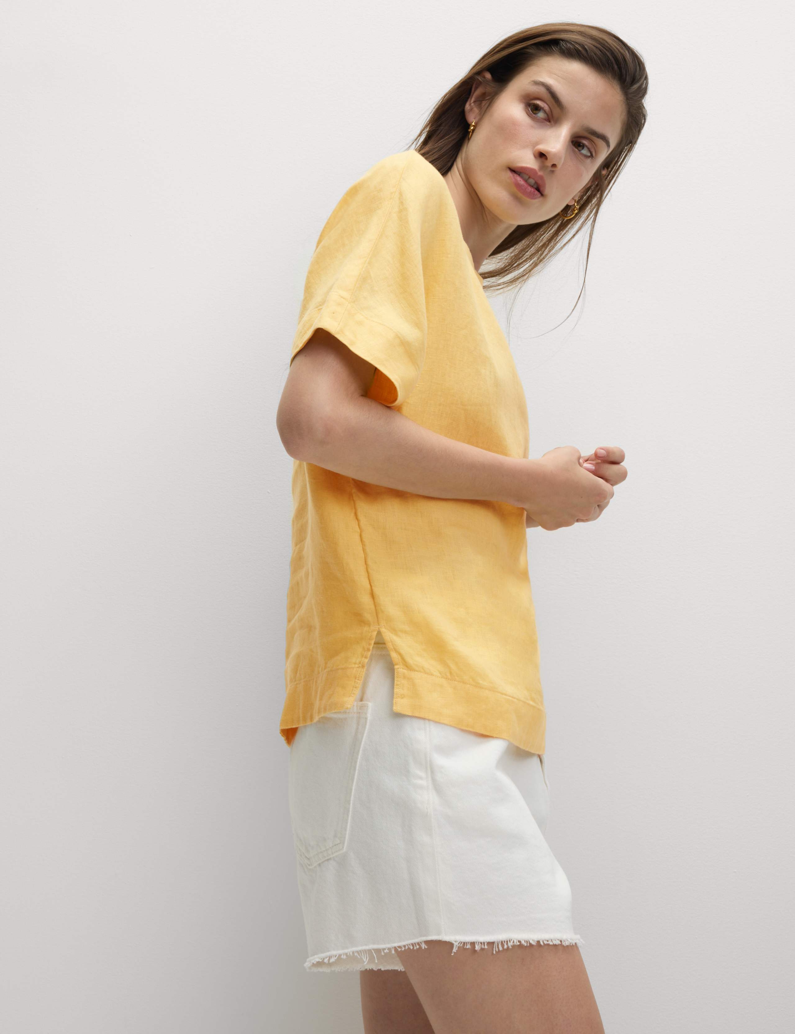 Pure Linen Relaxed T-Shirt 4 of 6