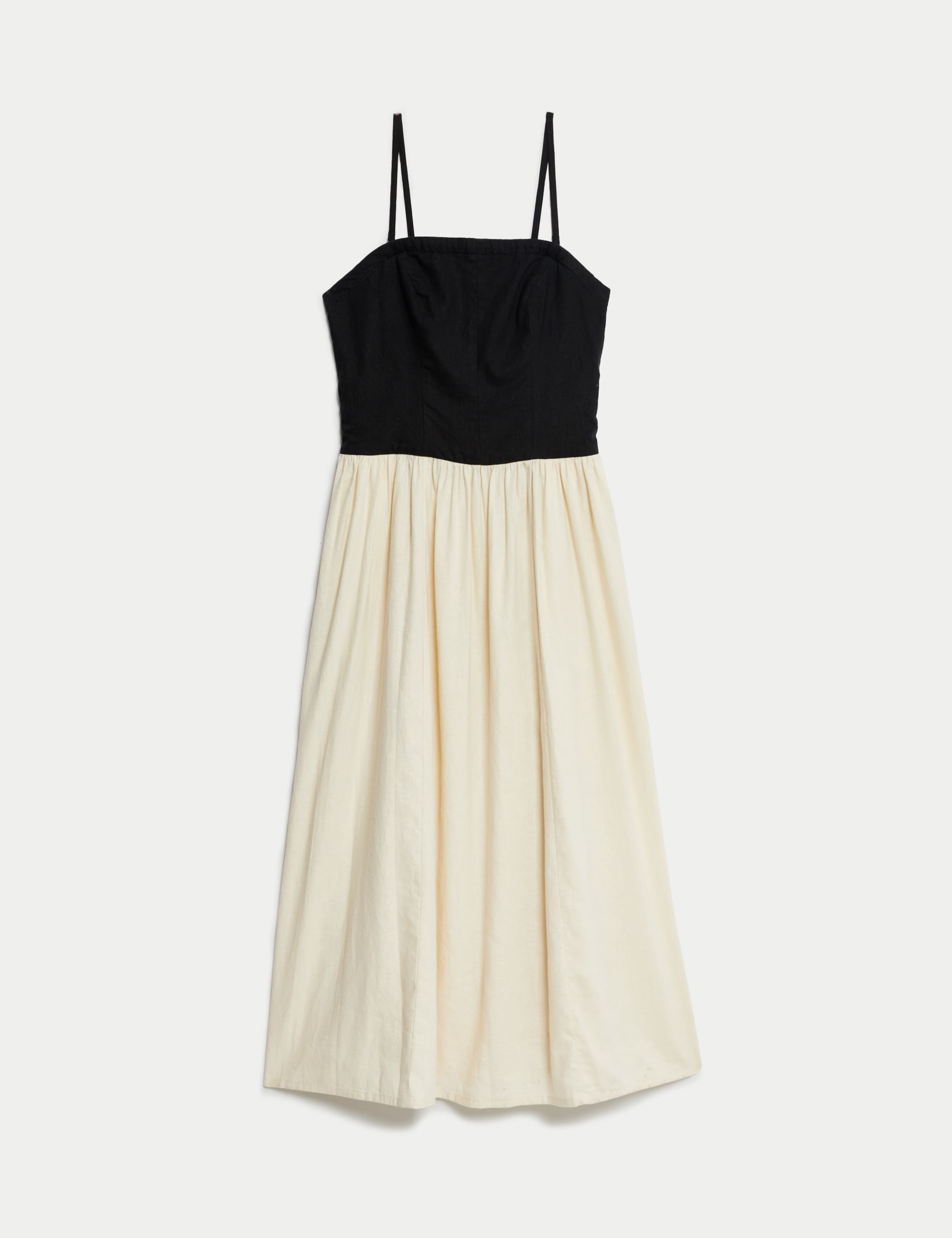 Linen Rich Strappy Midi Slip Dress 2 of 5