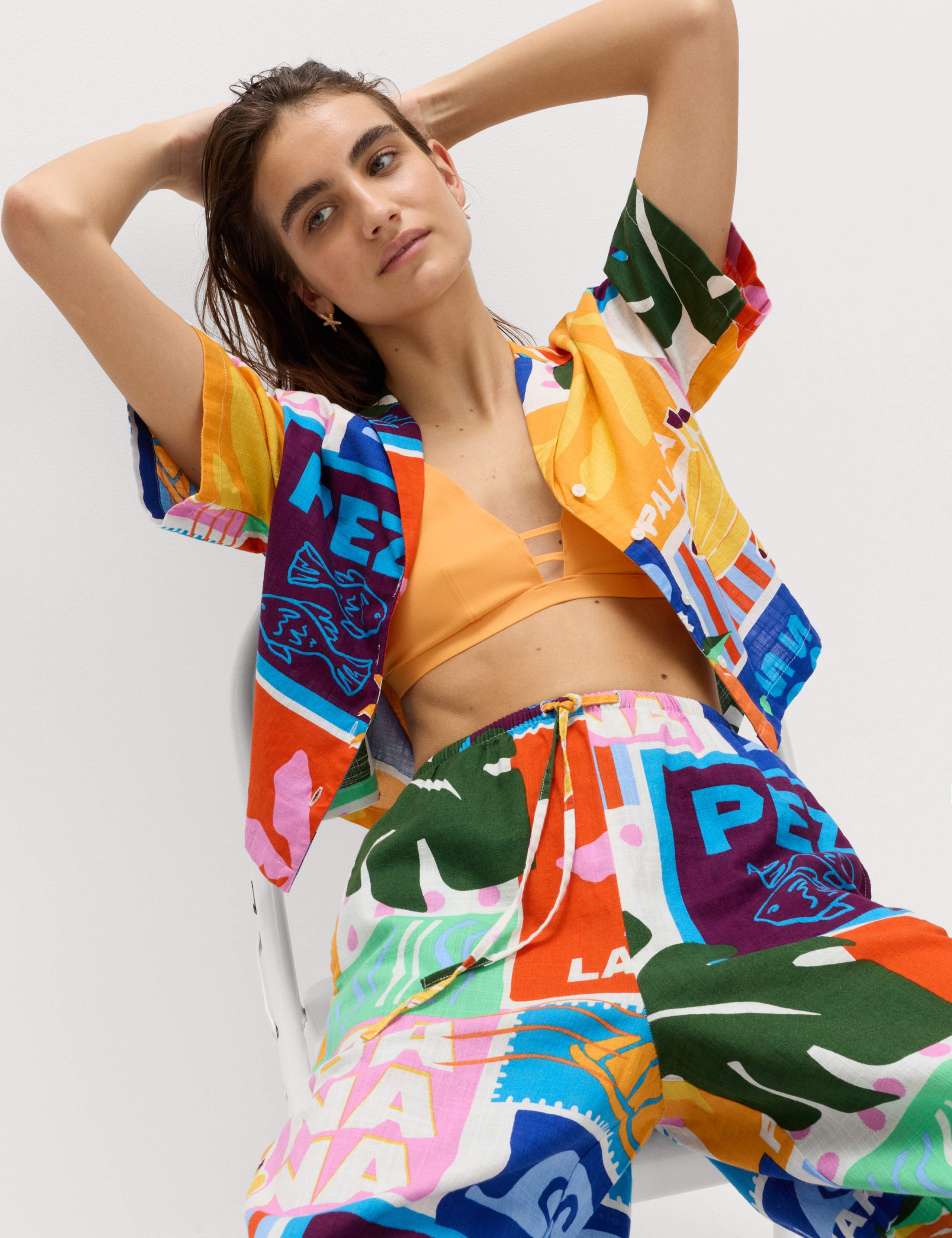 Pure Cotton Printed Short Sleeve Beach Shirt 4 of 5