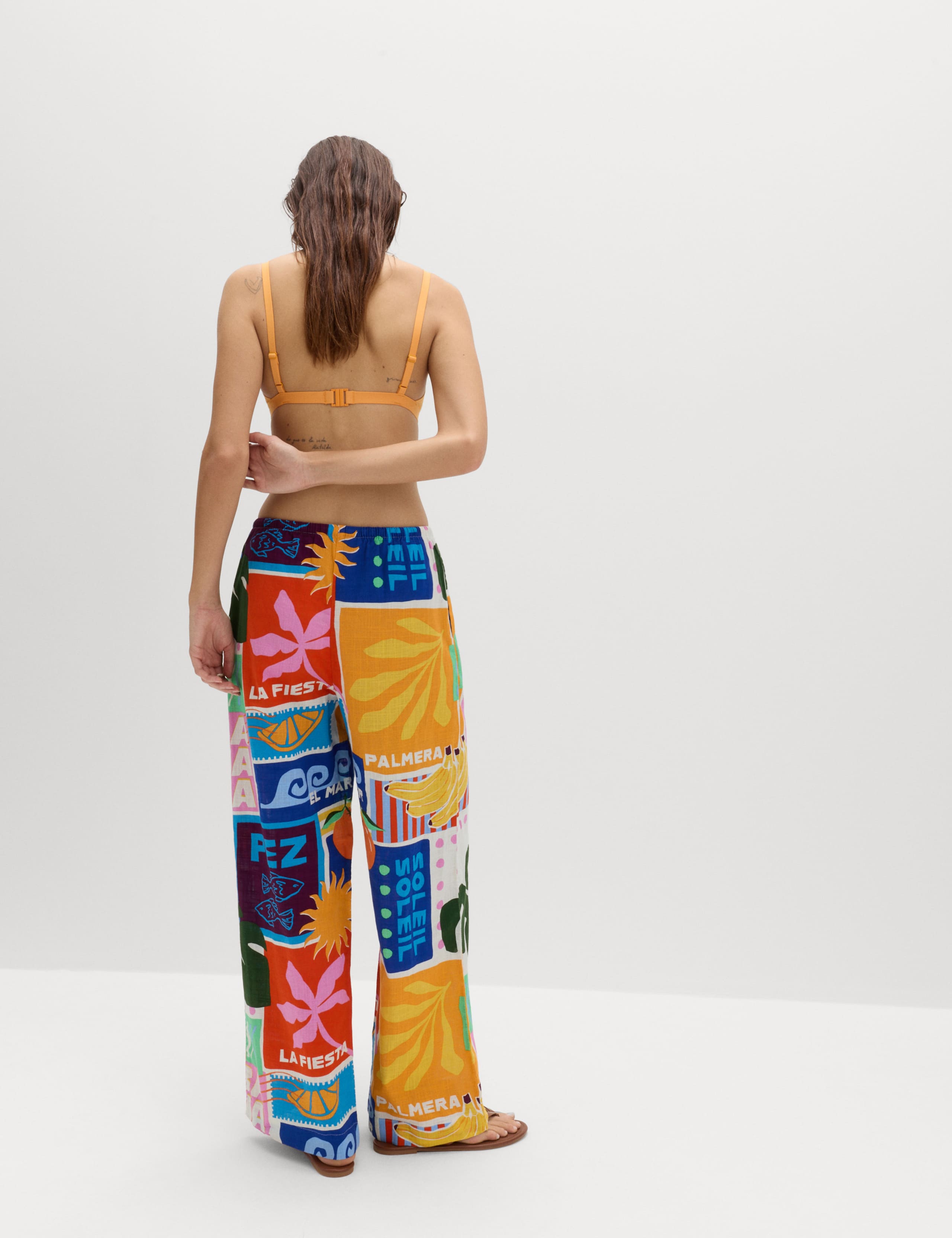 Pure Cotton Printed Beach Trousers 3 of 6