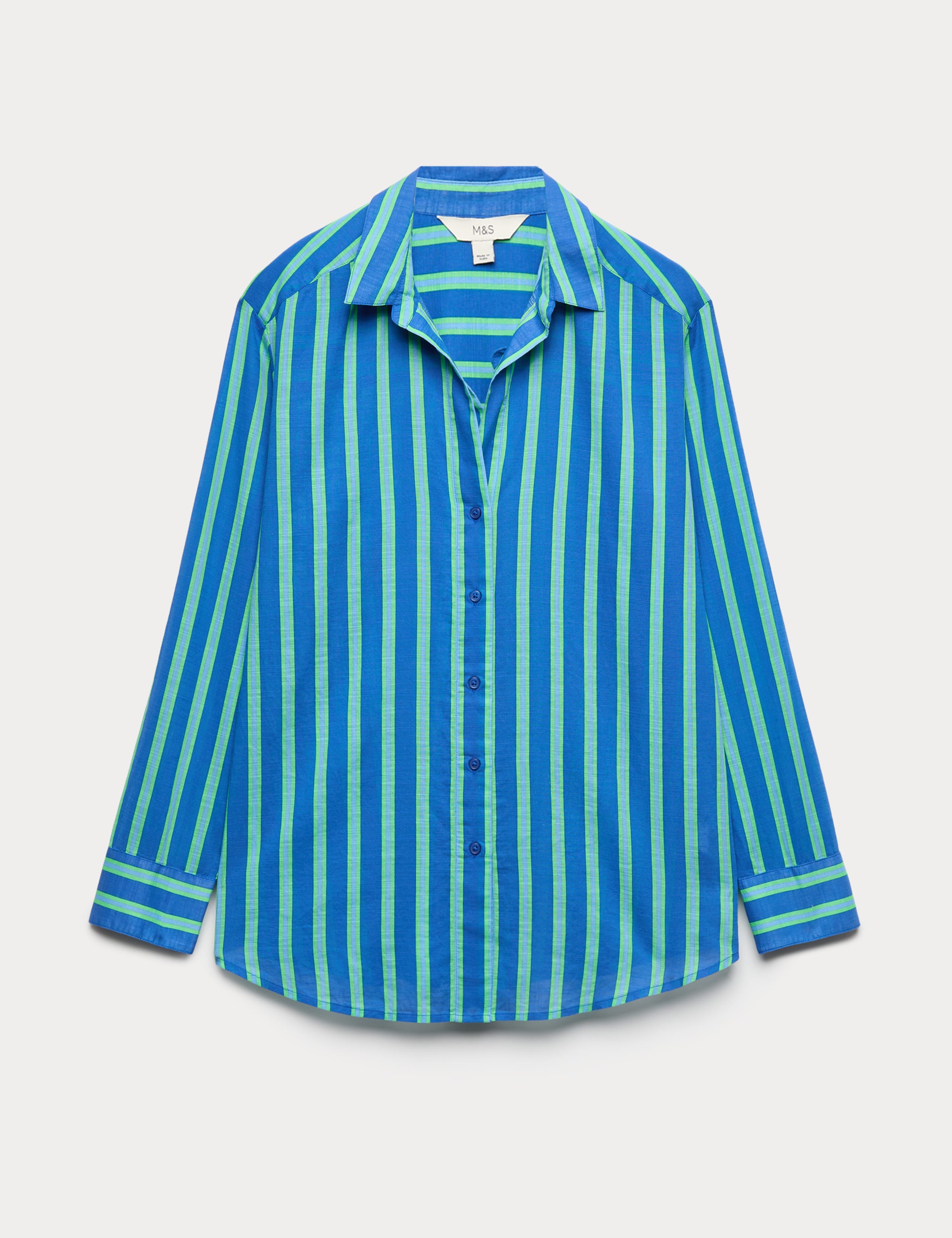 Pure Cotton Striped Long Sleeve Beach Shirt 2 of 7