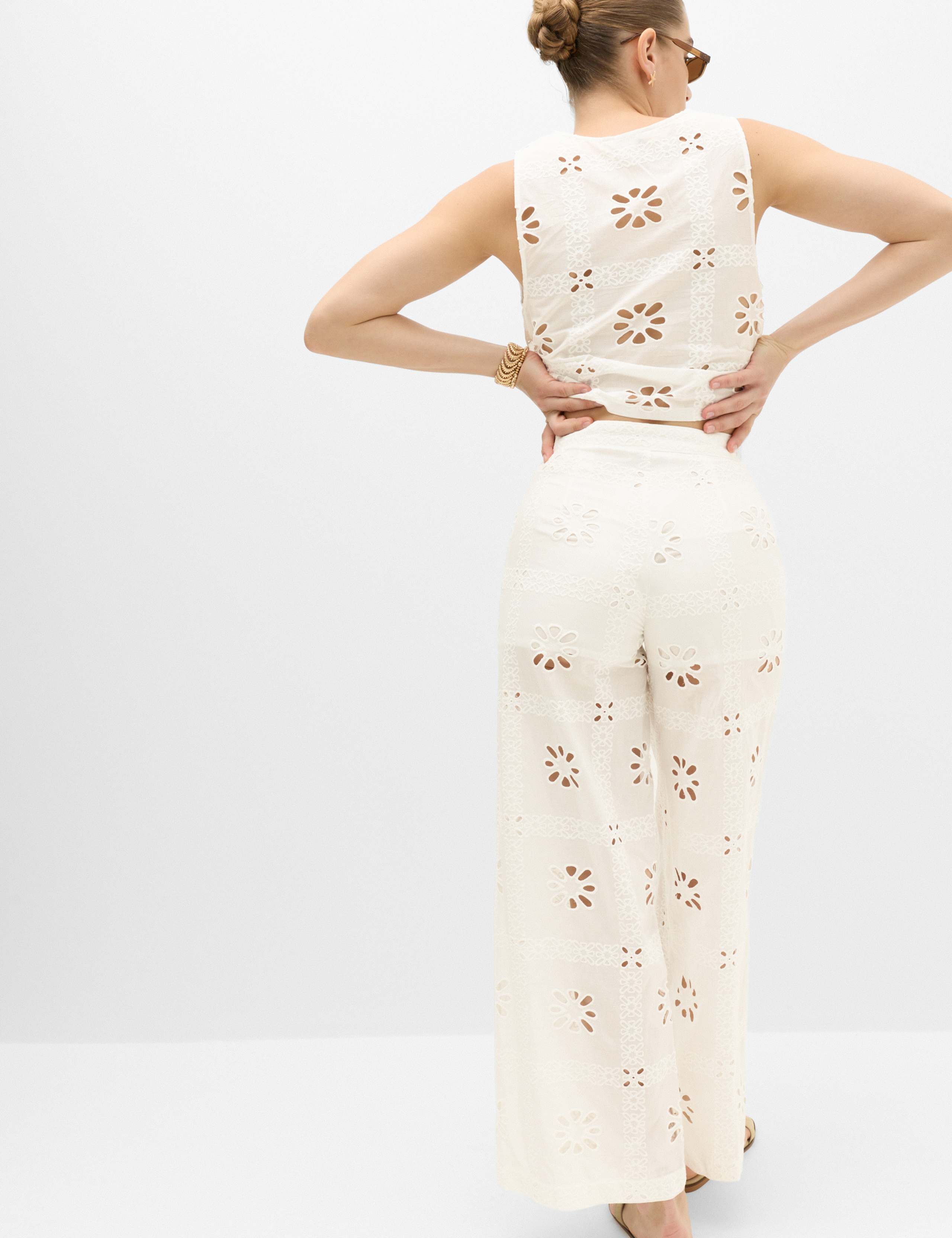 Pure Cotton Cutwork Beach Trousers 4 of 5