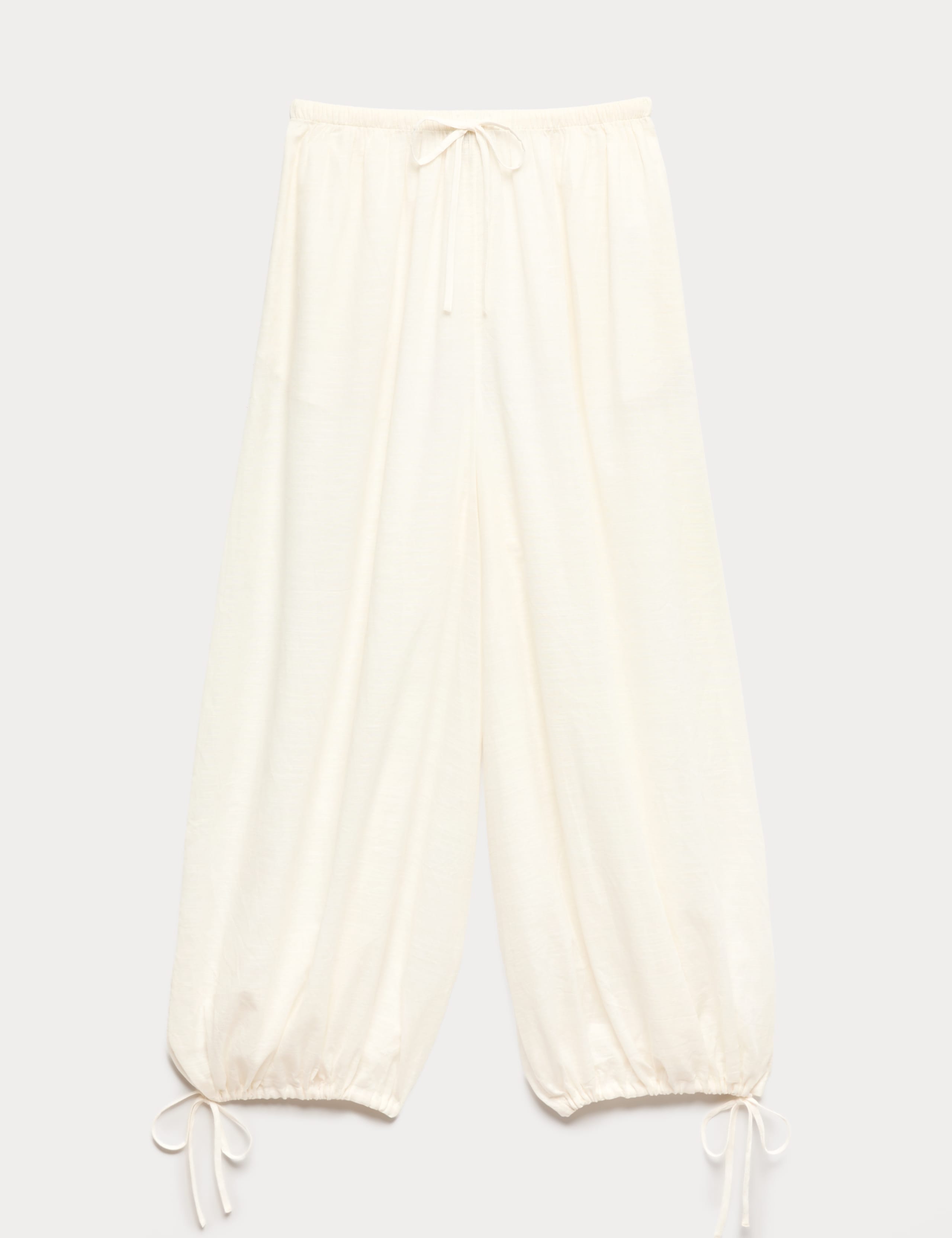 Pure Cotton Bubble Hem Beach Trousers 2 of 7