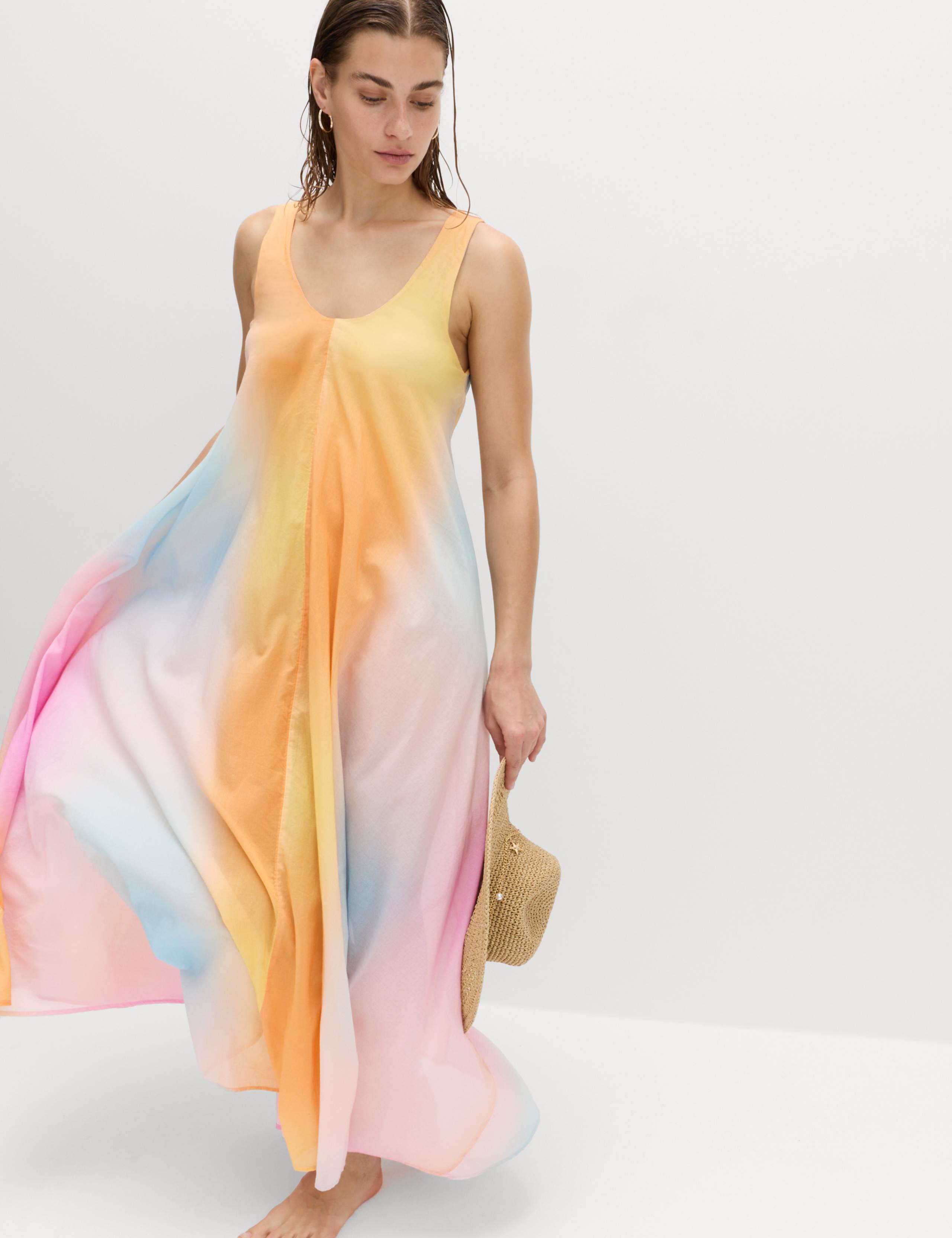 Pure Cotton Ombre Scoop Neck Volume Dress 6 of 6