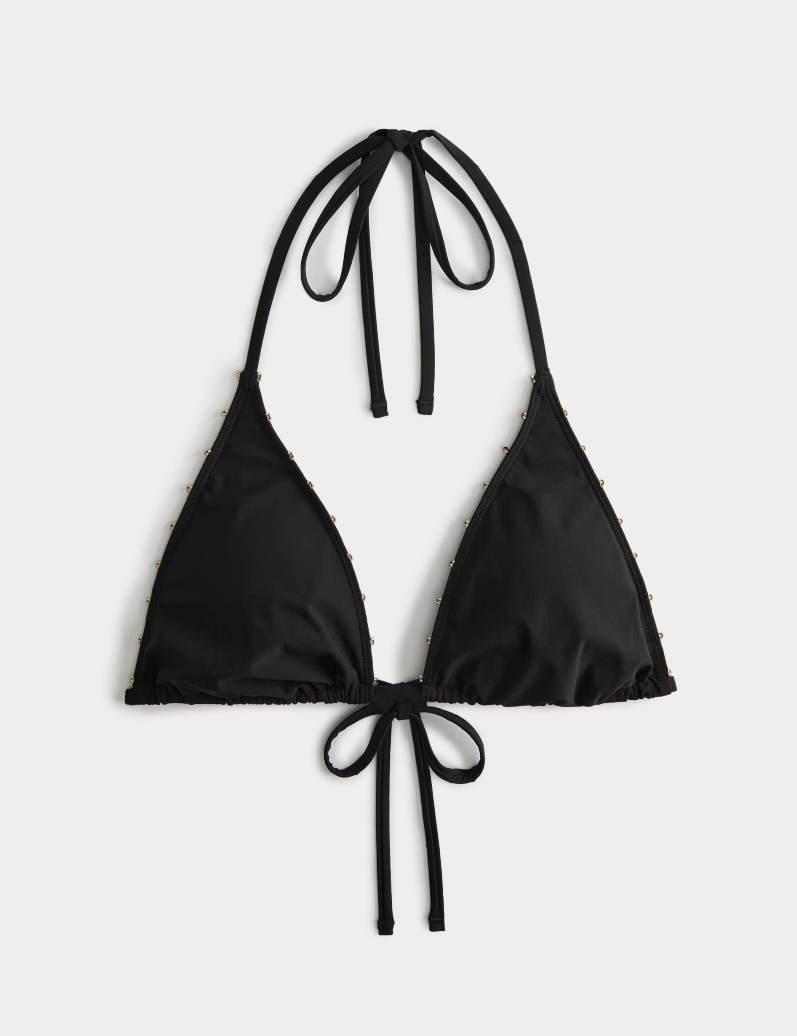 Bead Detail Triangle Bikini Top 2 of 4