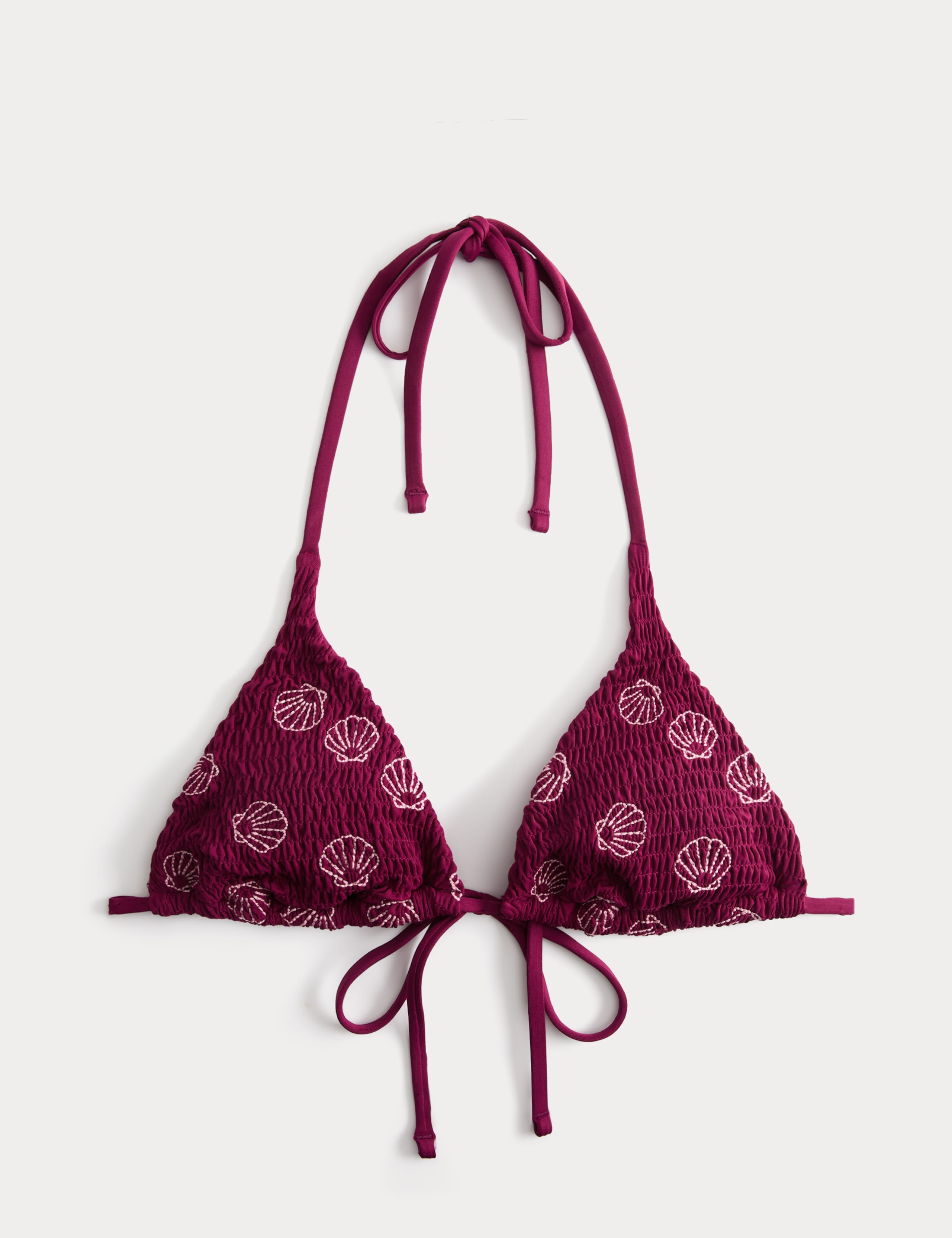 Embroidered Triangle Bikini Top 1 of 1