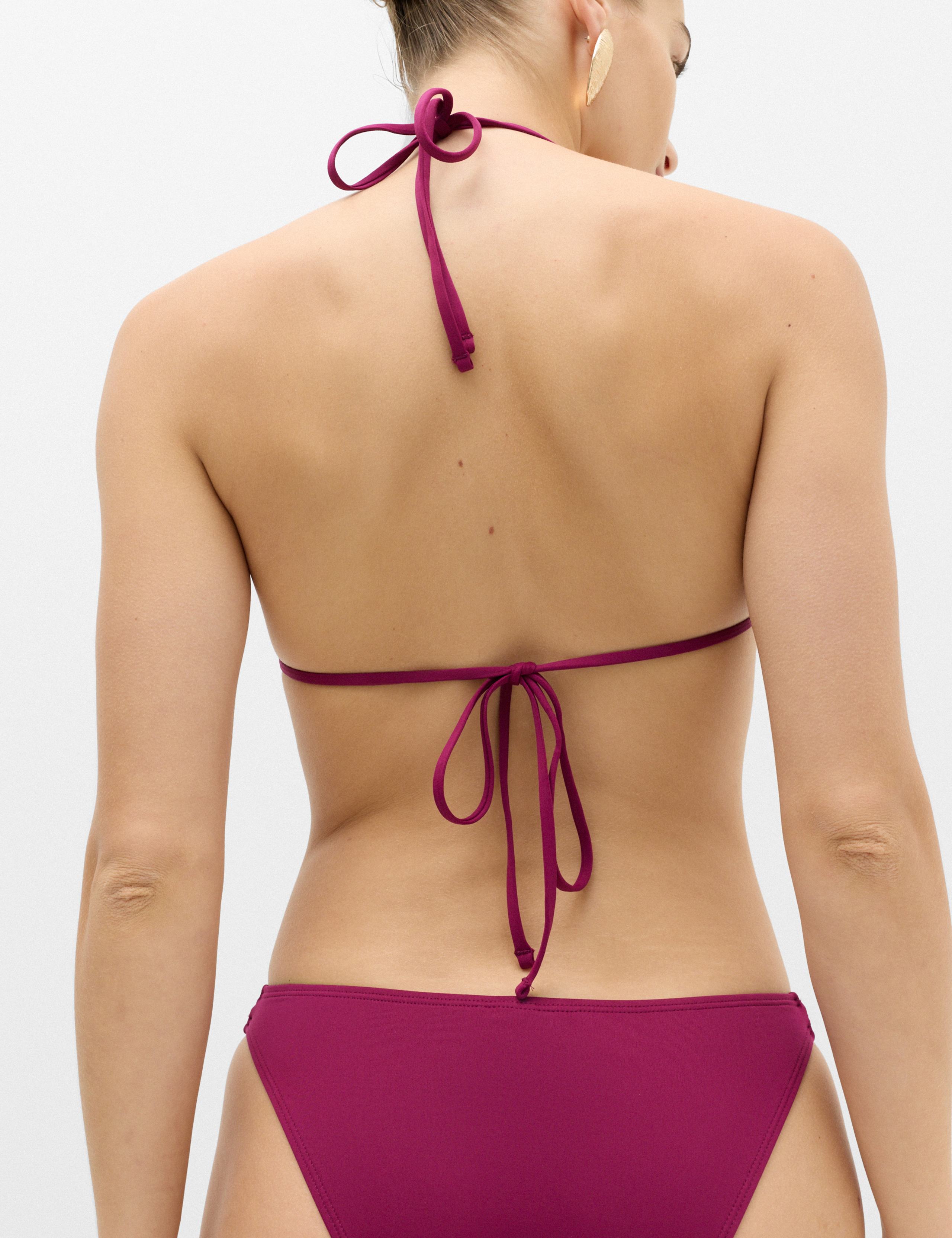 Embroidered Strappy High Leg Bikini Bottoms 4 of 4
