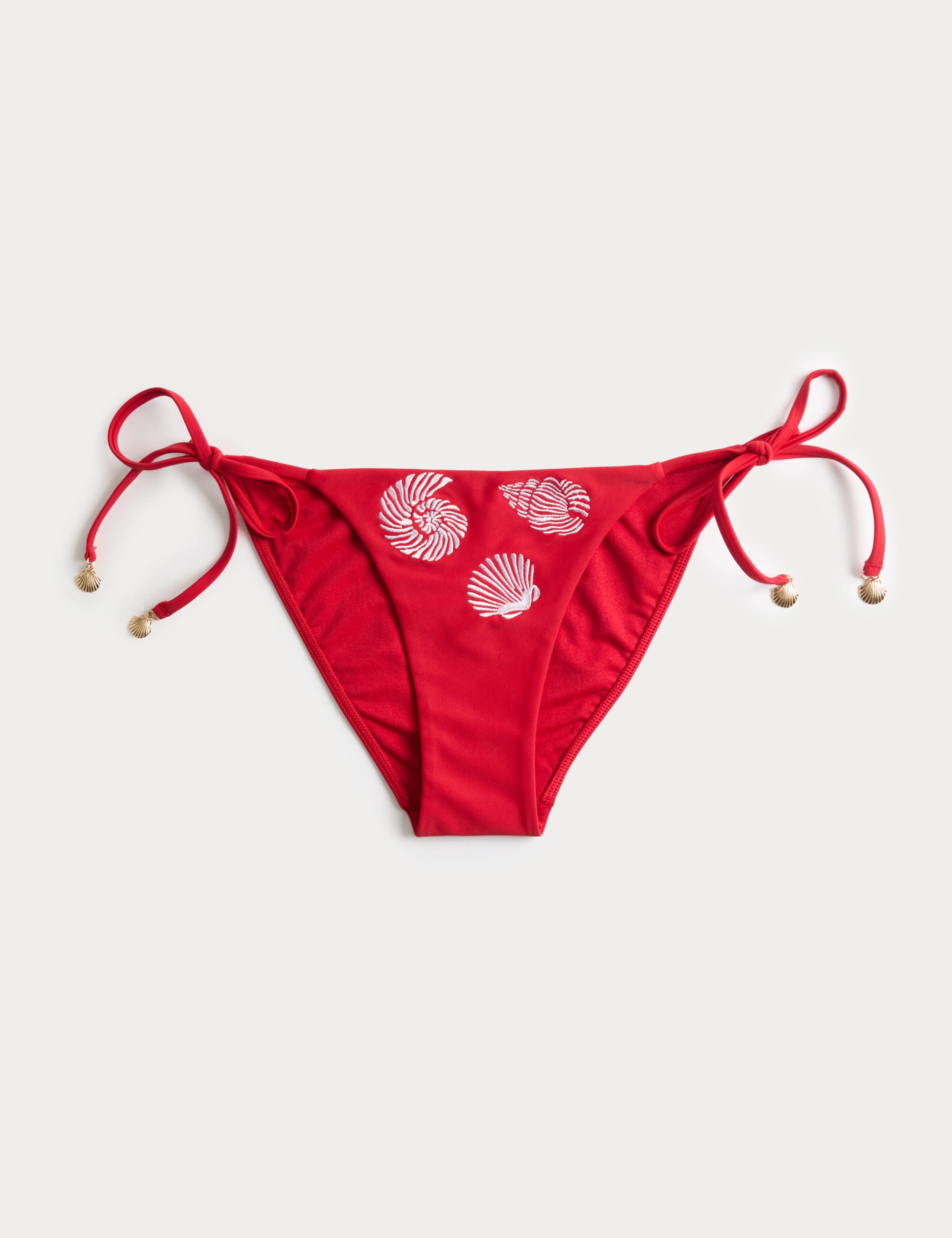 Embroidered Tie Side Bikini Bottoms 2 of 5