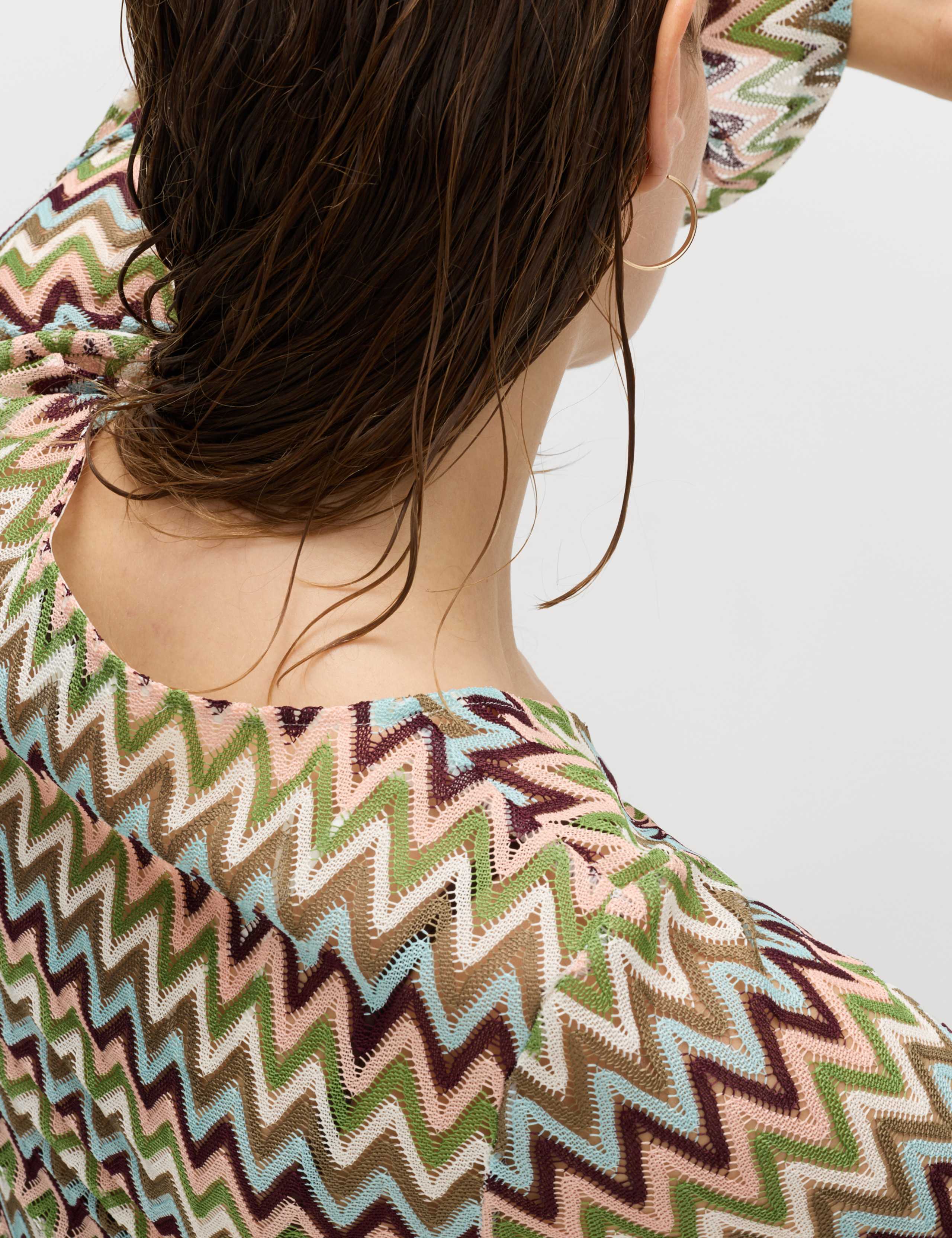 Textured V-Neck Mini Beach Dress 6 of 6