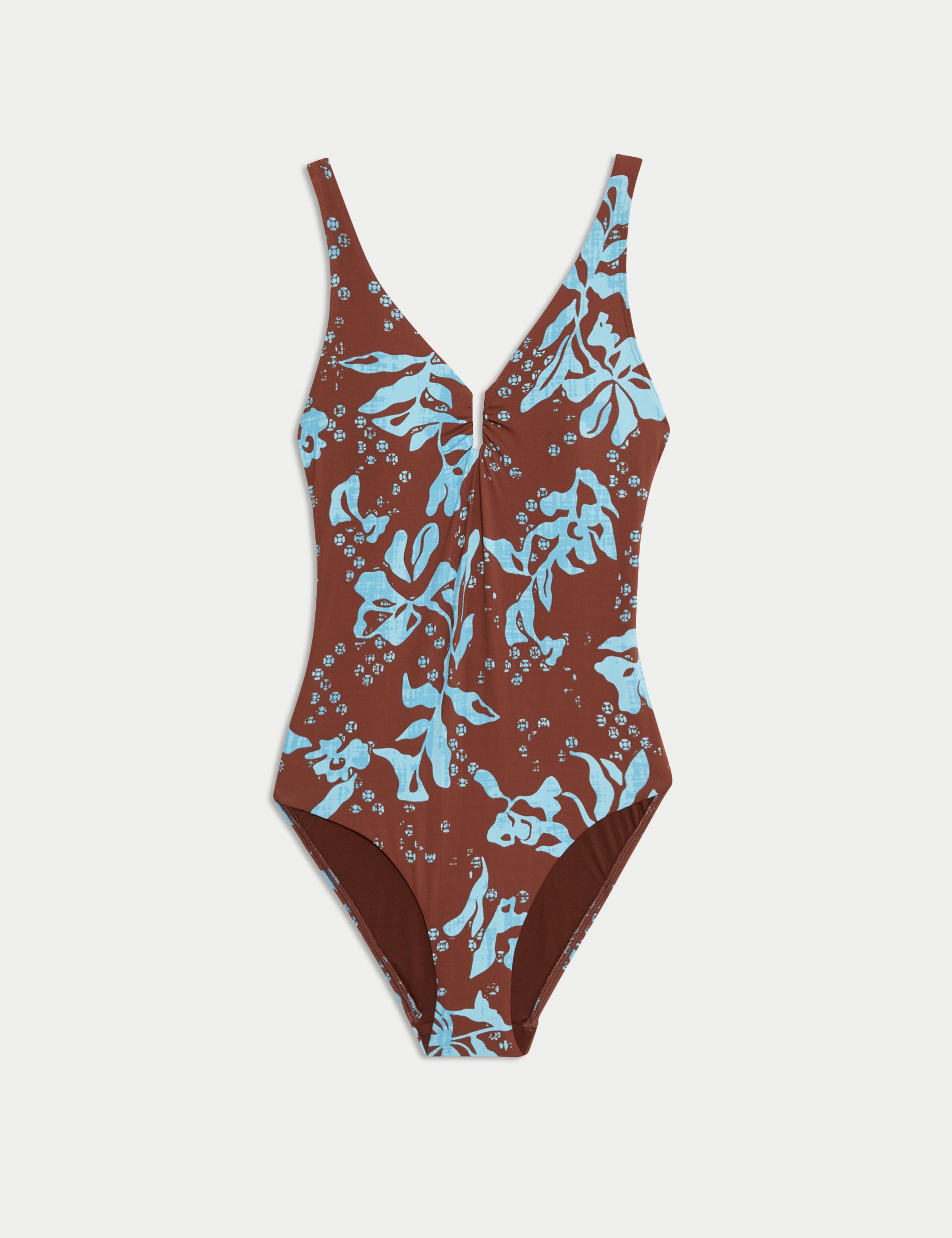 360 Tummy Control Printed Cut Out Neck Swimsuit 2 of 6
