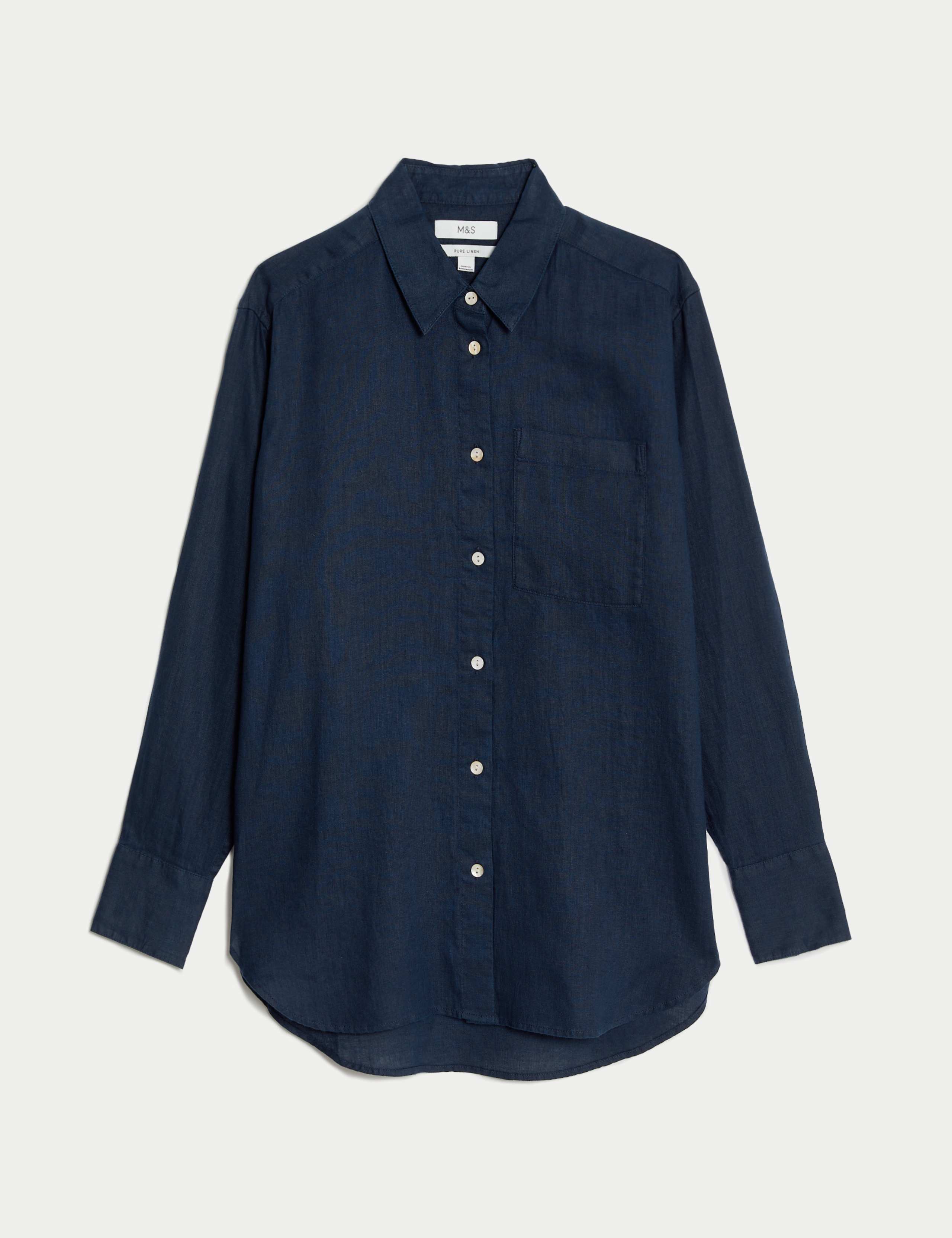 Pure Linen Relaxed Collared Shirt 2 of 5