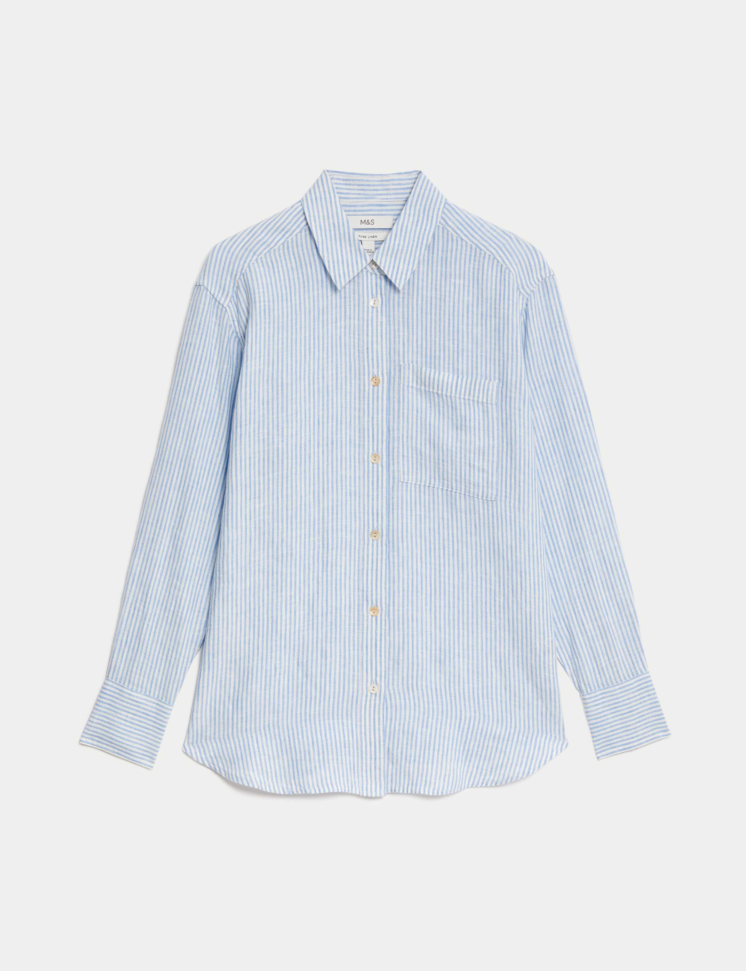 Pure Linen Striped Relaxed Shirt 2 of 5