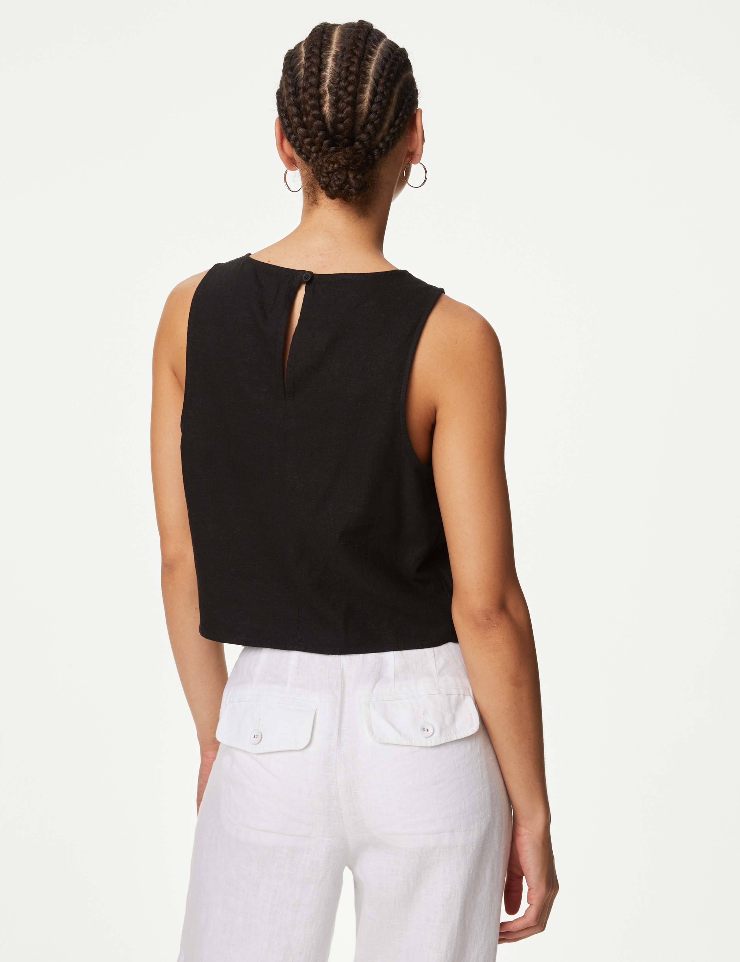 Linen Rich Crop Top 5 of 5