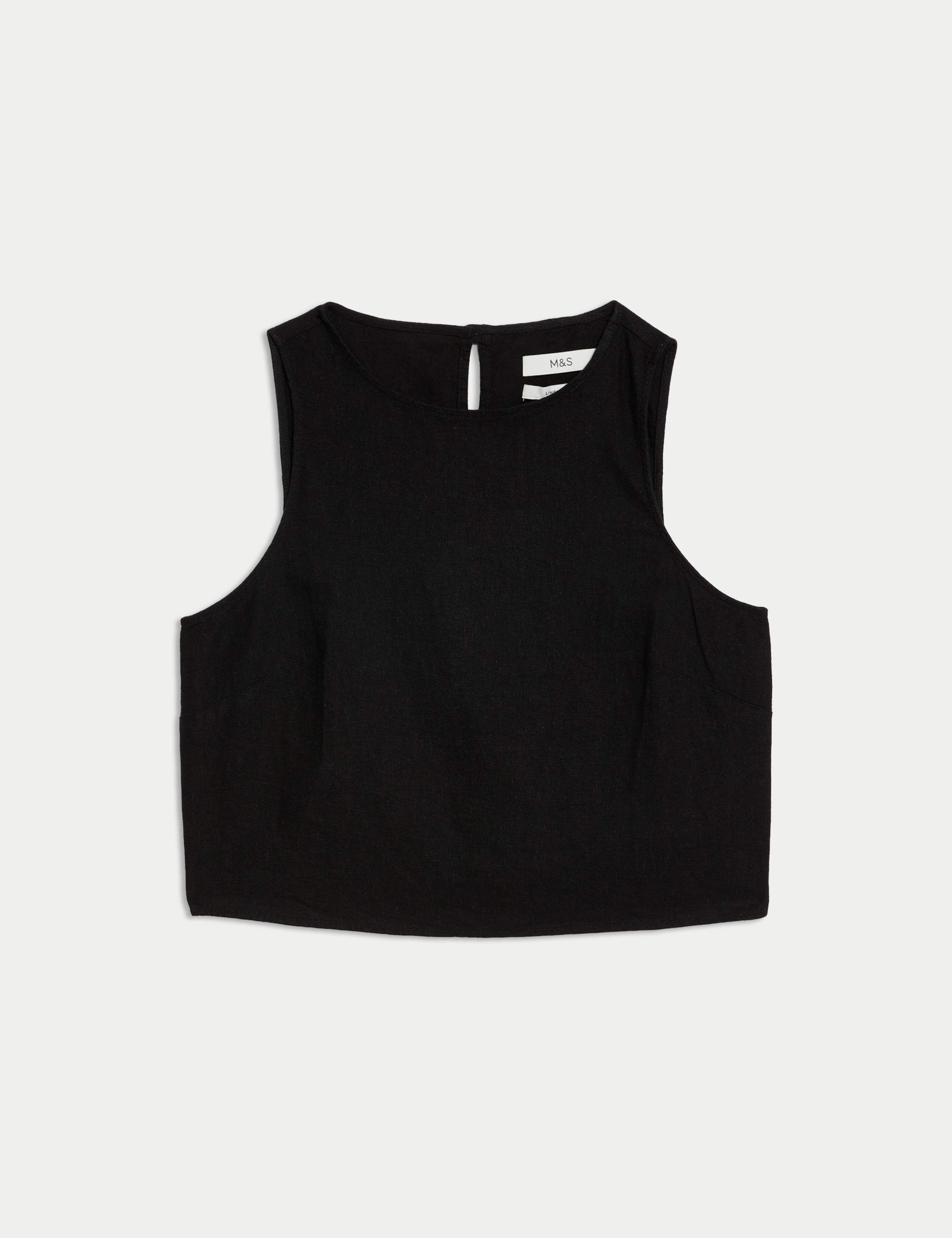 Linen Rich Crop Top 2 of 5