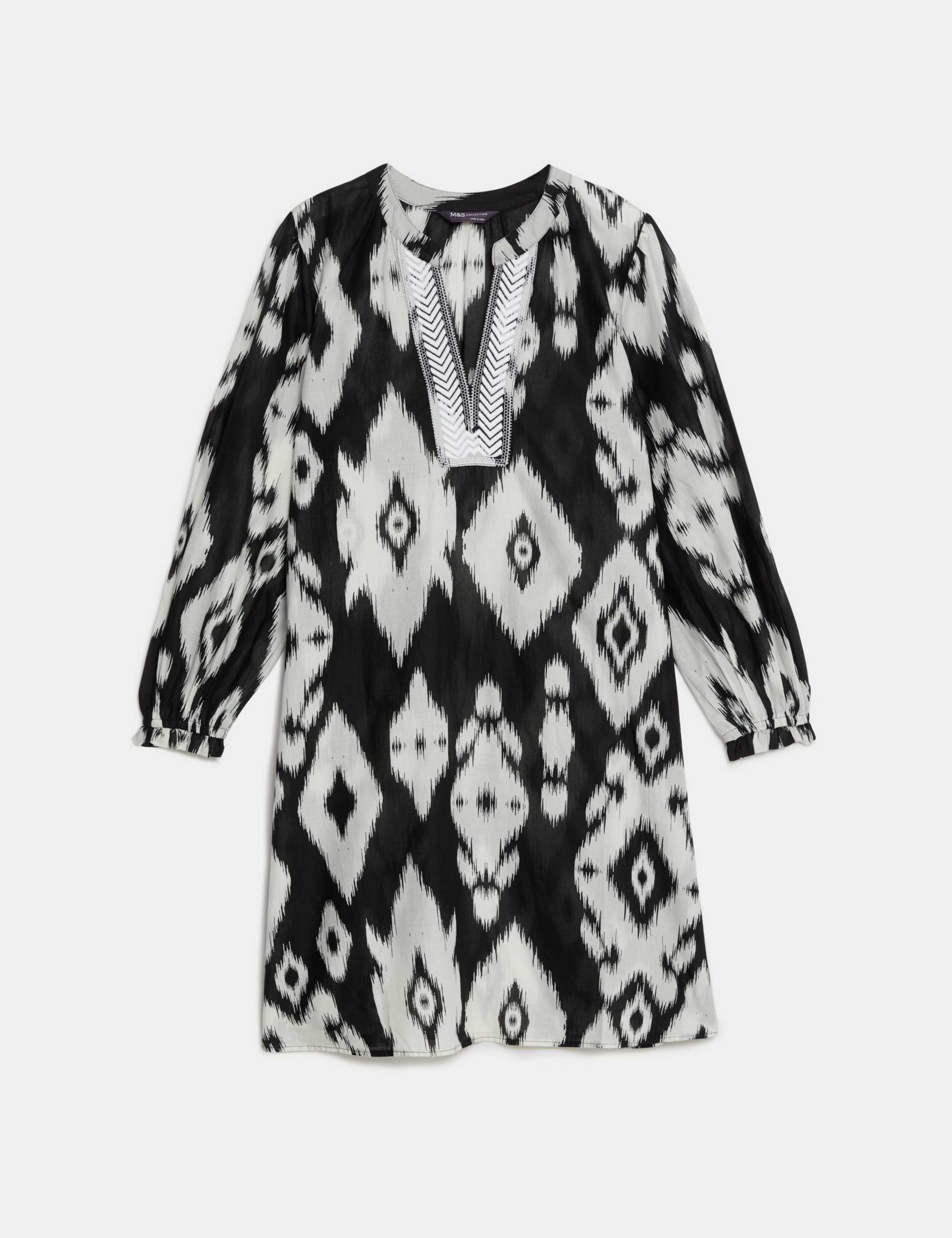 Pure Cotton Printed V-Neck Kaftan Beach Dress 2 of 5