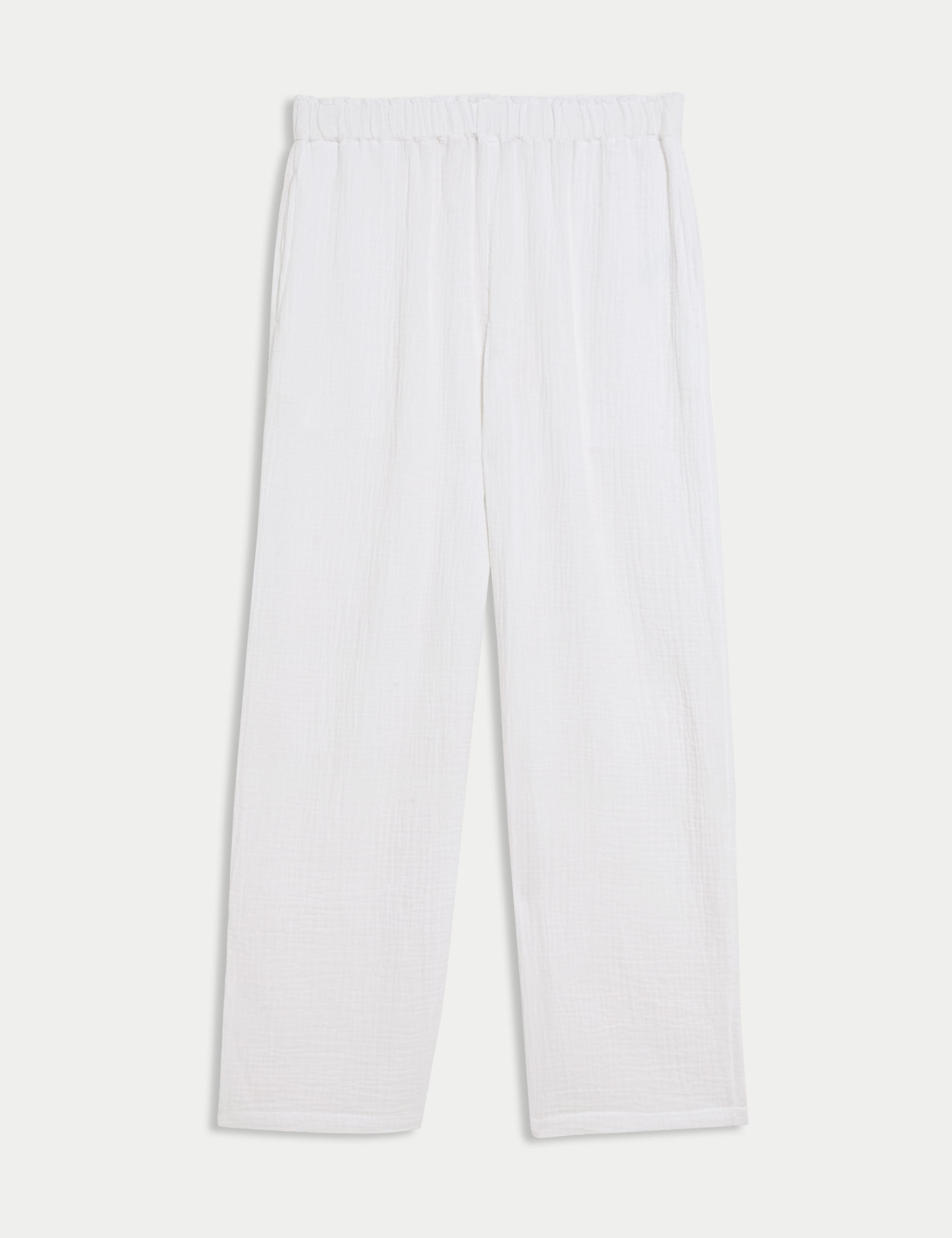 Pure Cotton Elasticated Waist Beach Trousers 2 of 5