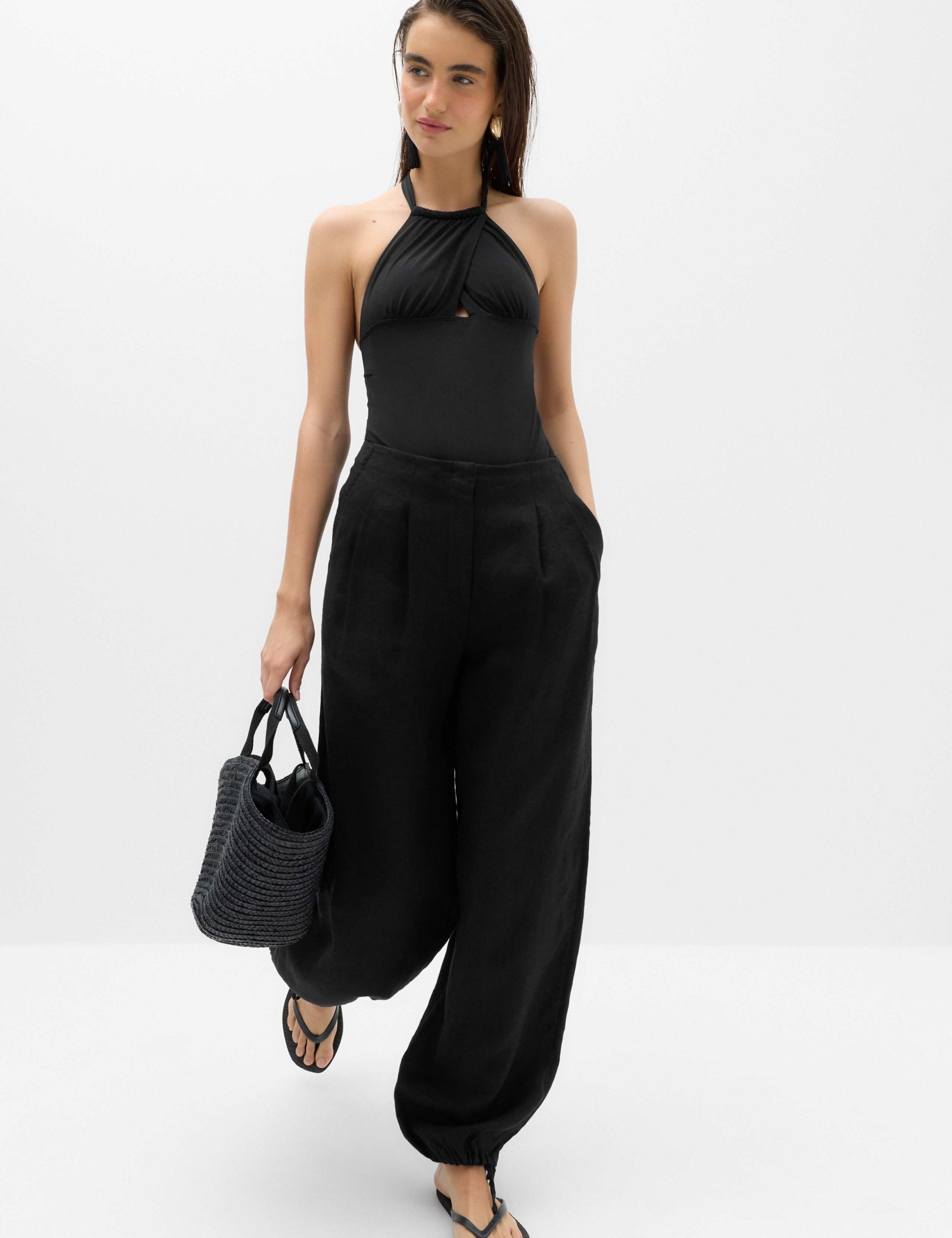 Knot Detail Halterneck Swimsuit 4 of 6