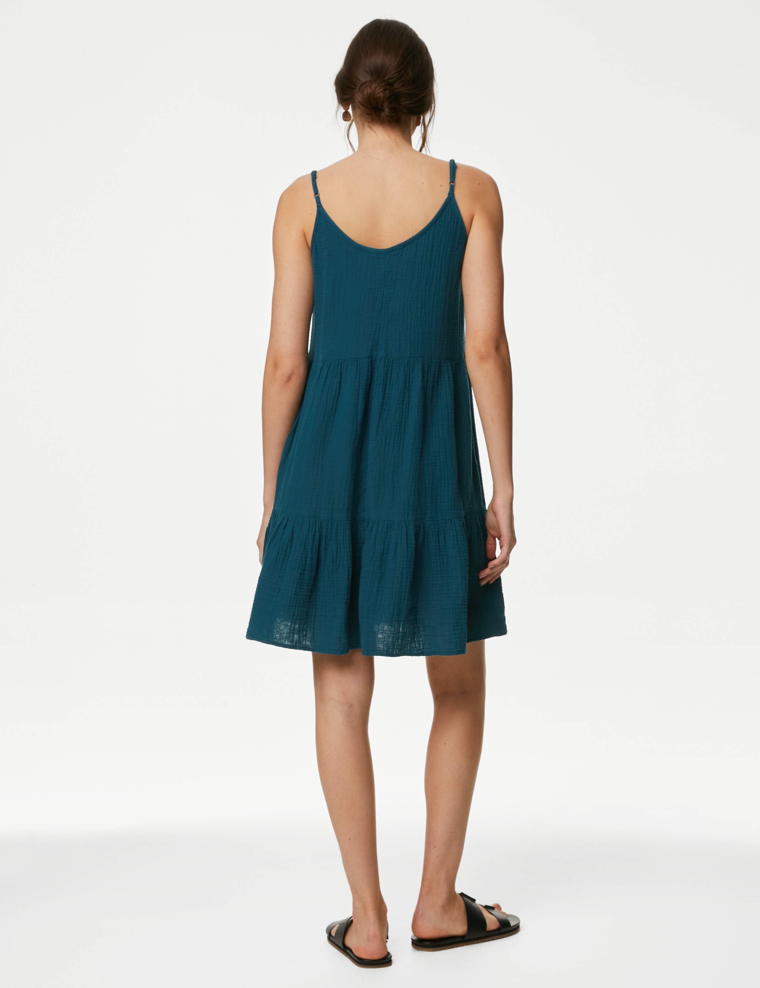 Pure Cotton Tiered Mini Beach Dress 4 of 4