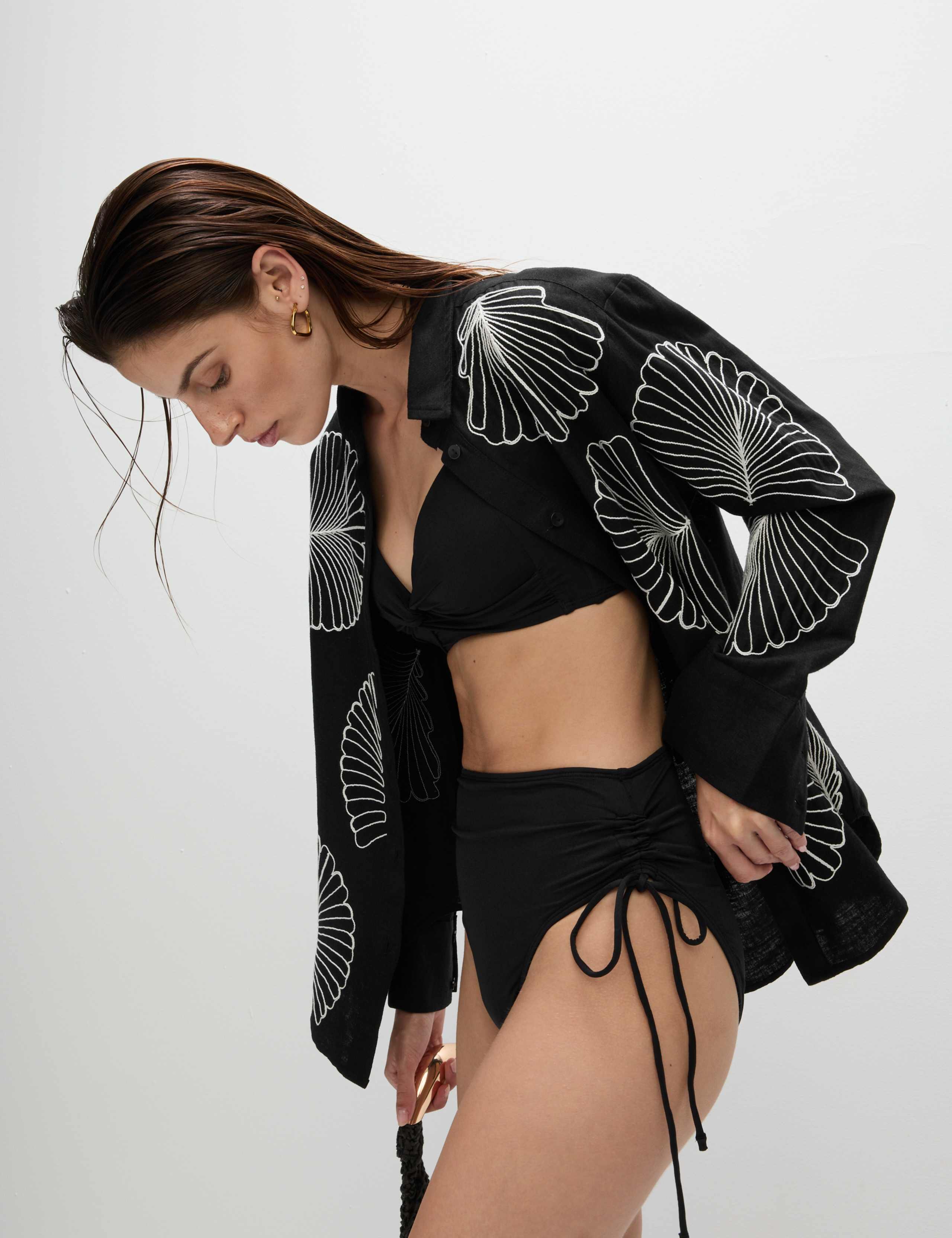 Tummy Control High Waisted Bikini Bottoms 1 of 6