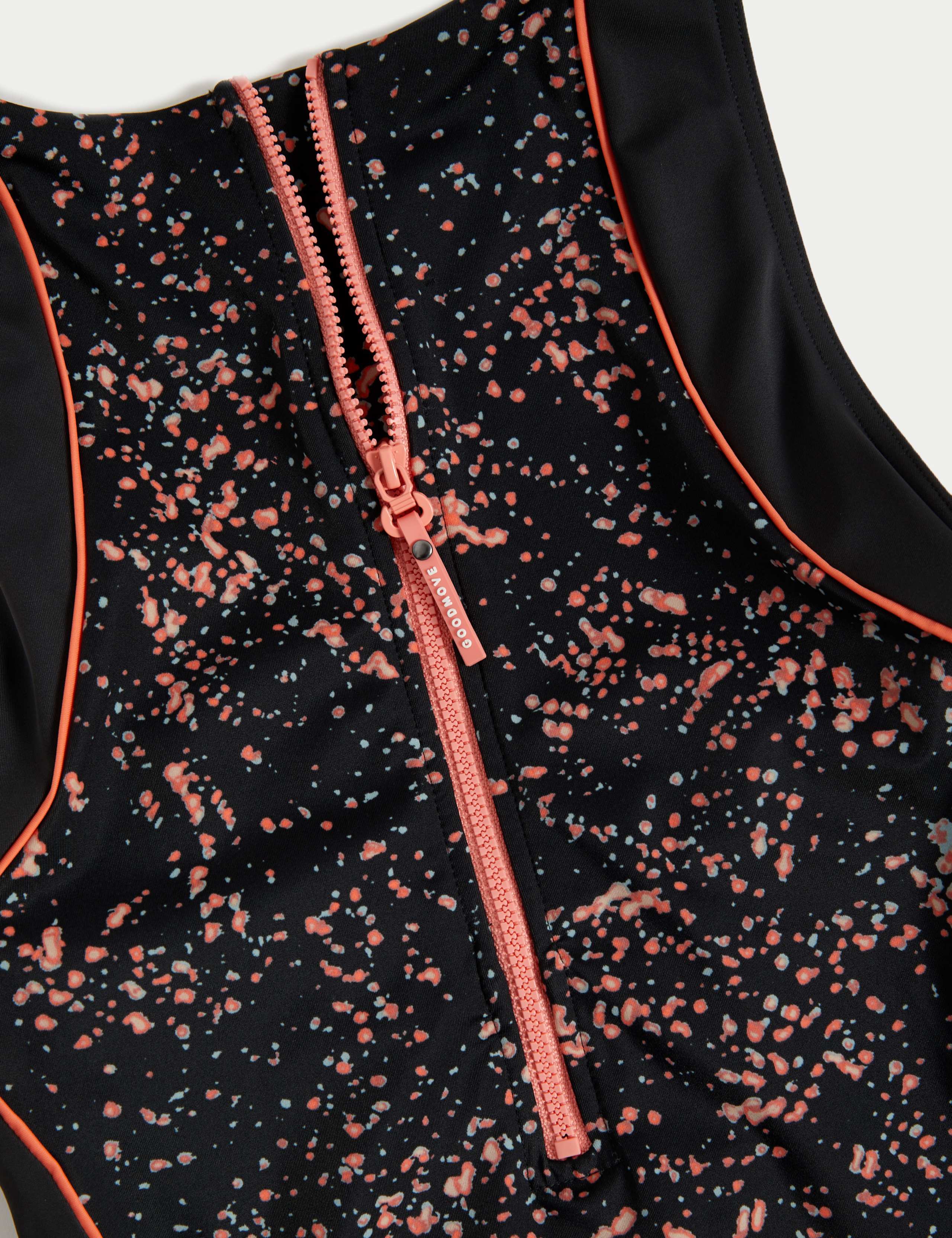 Printed Panelled High Neck Sports Swimsuit 7 of 7