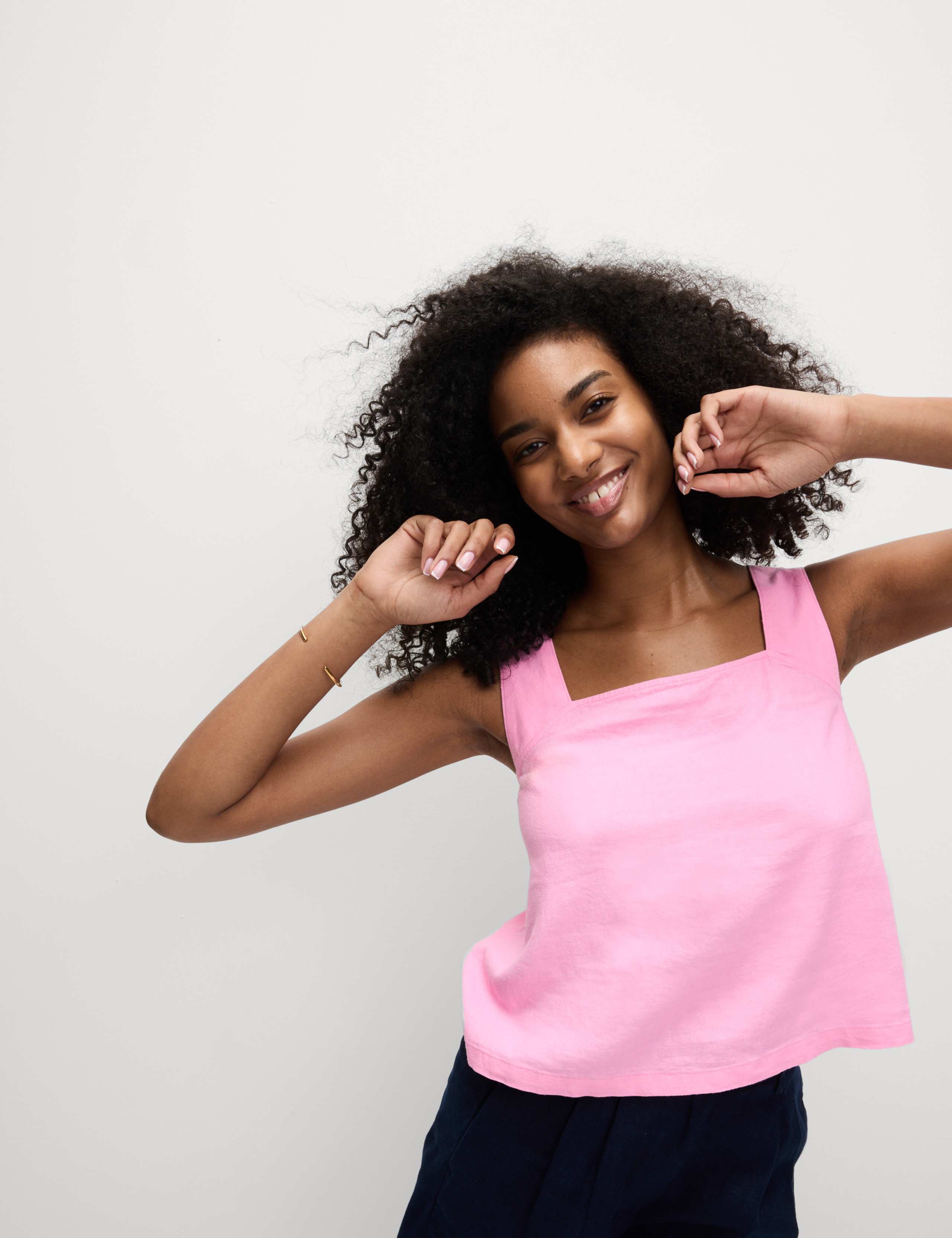 Linen Rich Square Neck Vest Top 5 of 5