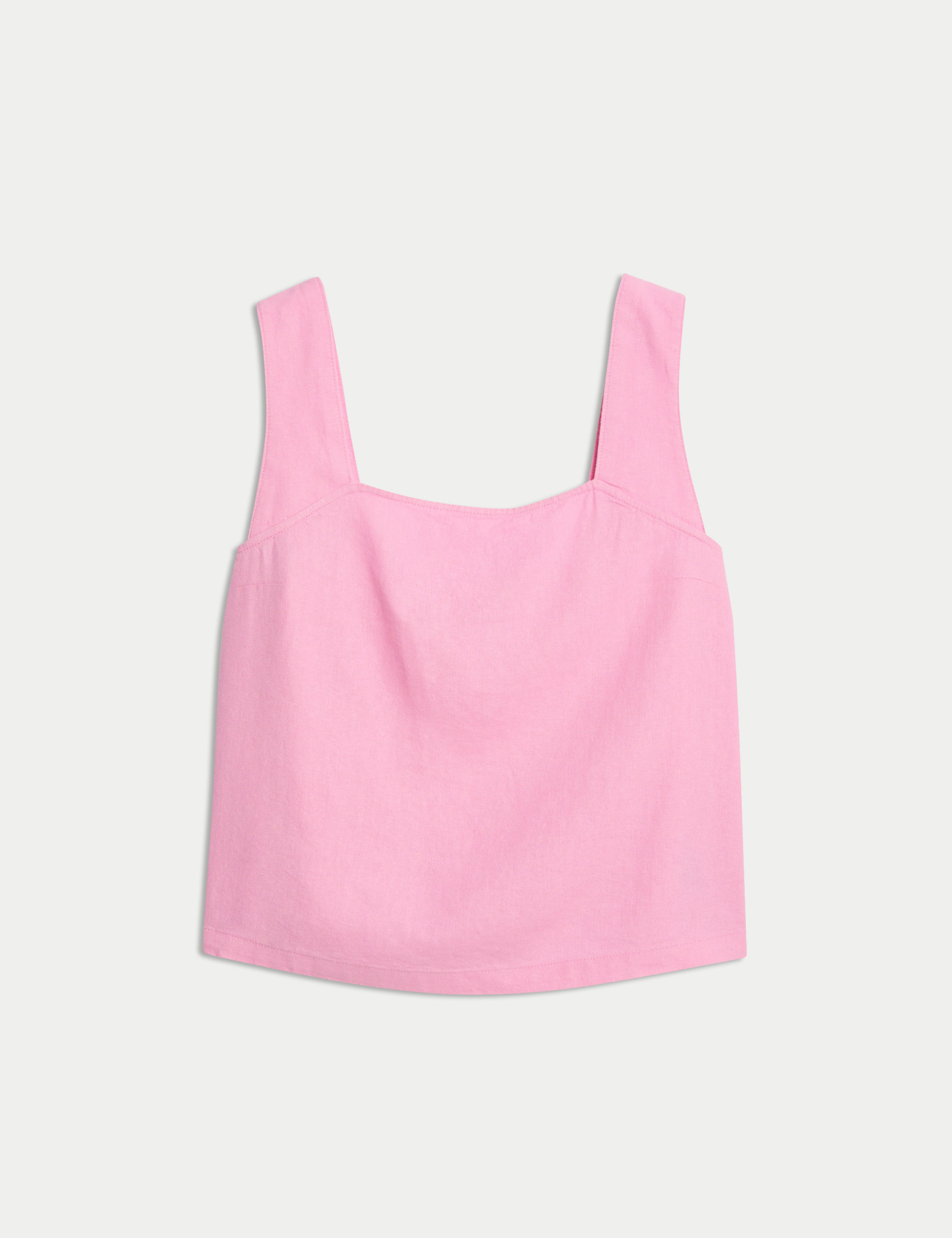 Linen Rich Square Neck Vest Top 2 of 5