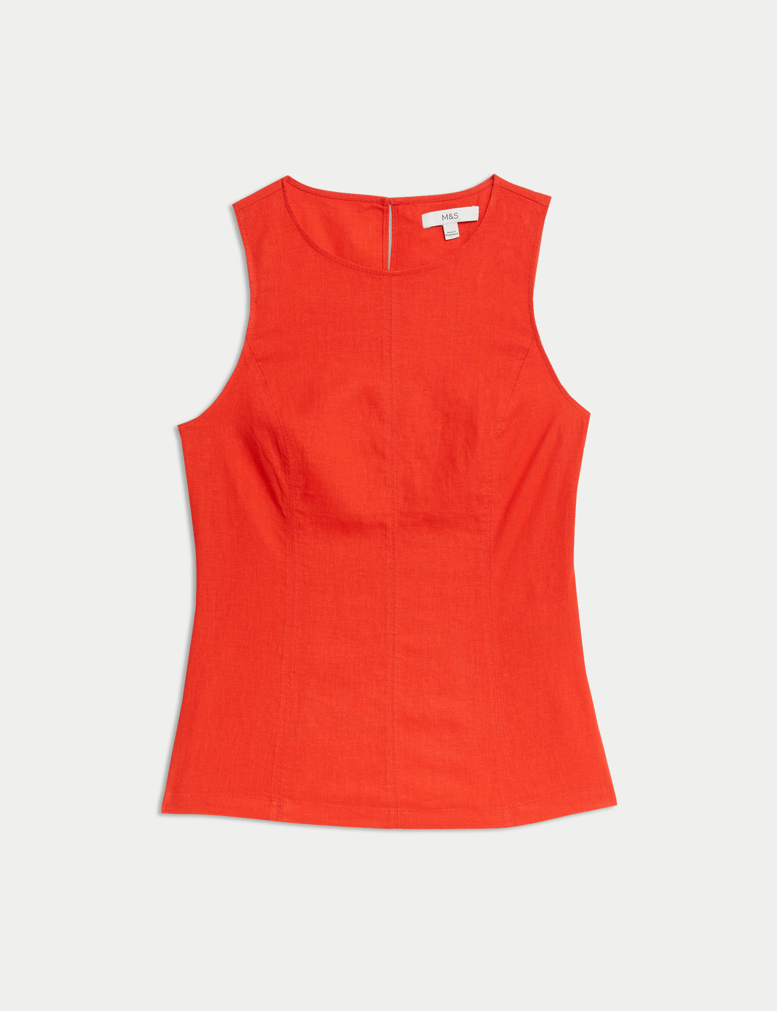 Linen Rich Longline Sleeveless Top 2 of 5