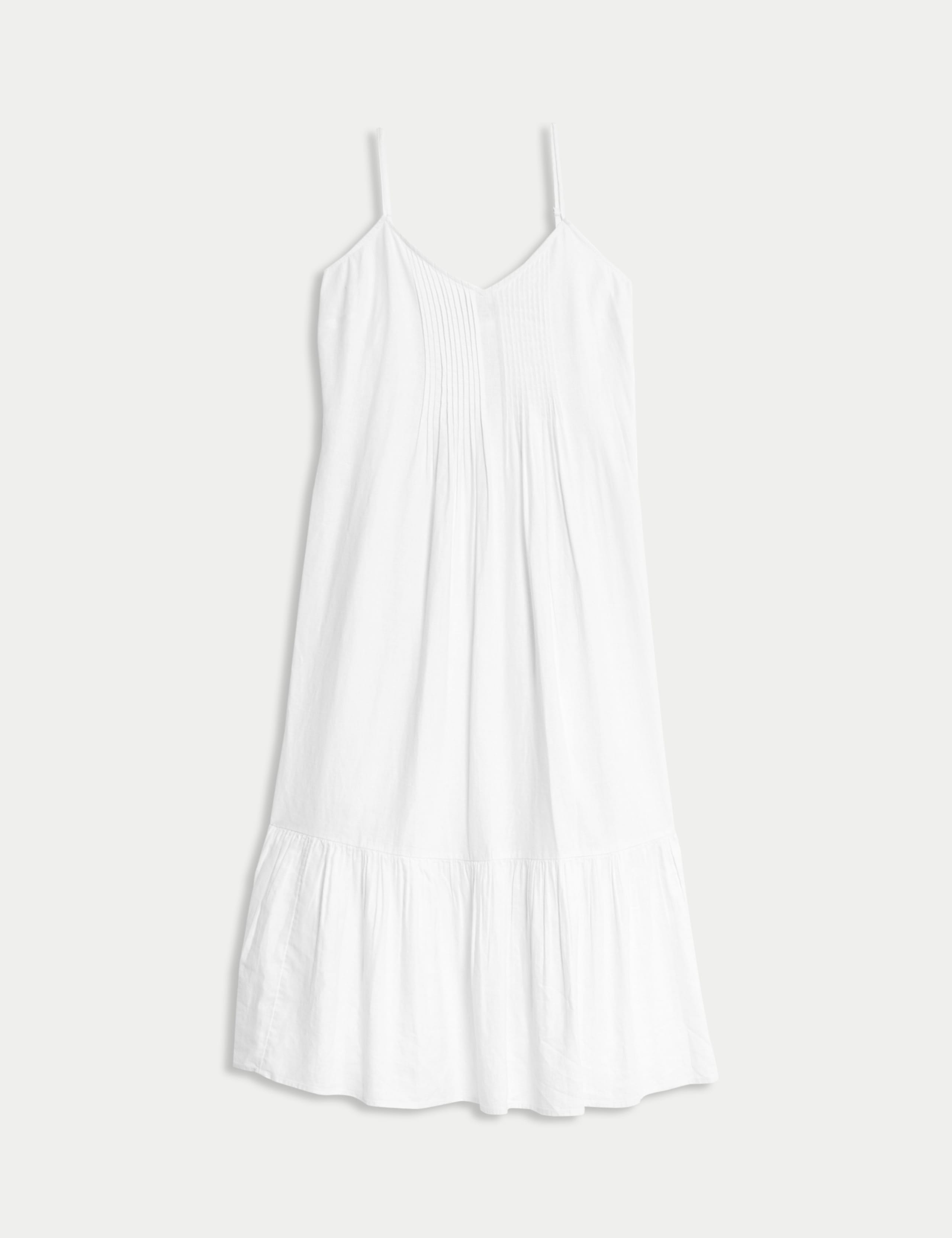 Linen Rich V-Neck Strappy Midaxi Dress 2 of 4