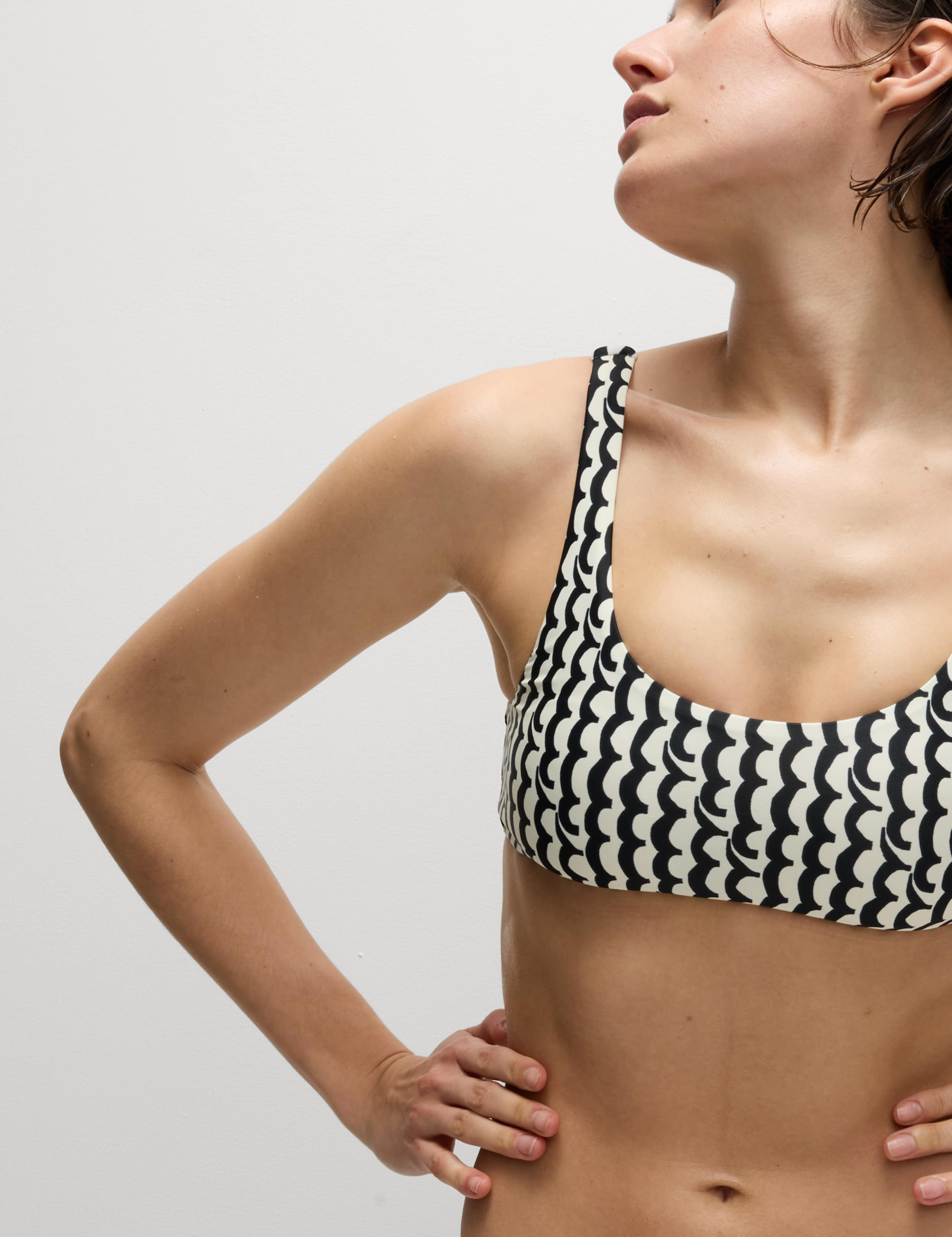 Printed Padded Scoop Neck Bikini Top 3 of 5