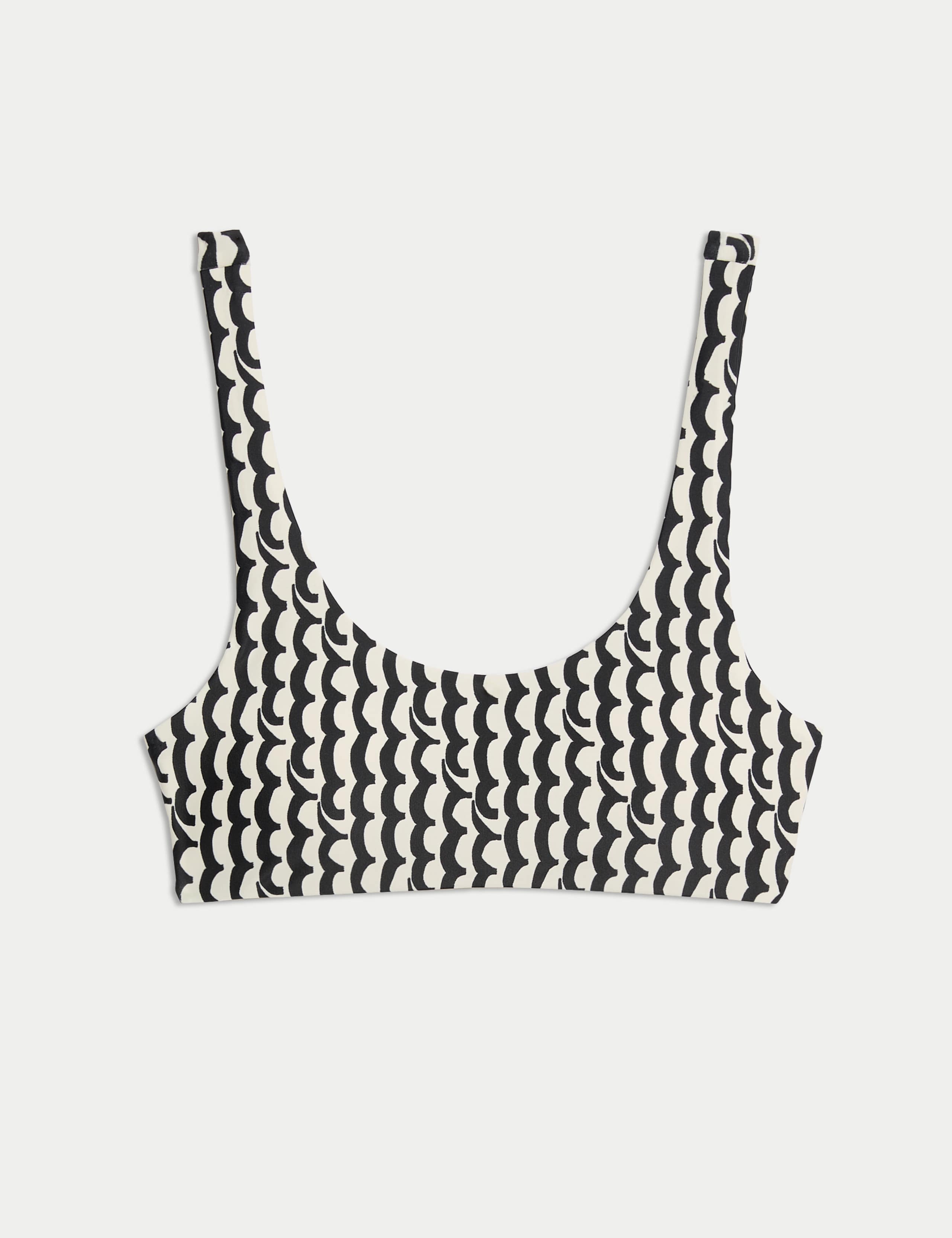 Printed Padded Scoop Neck Bikini Top 2 of 5