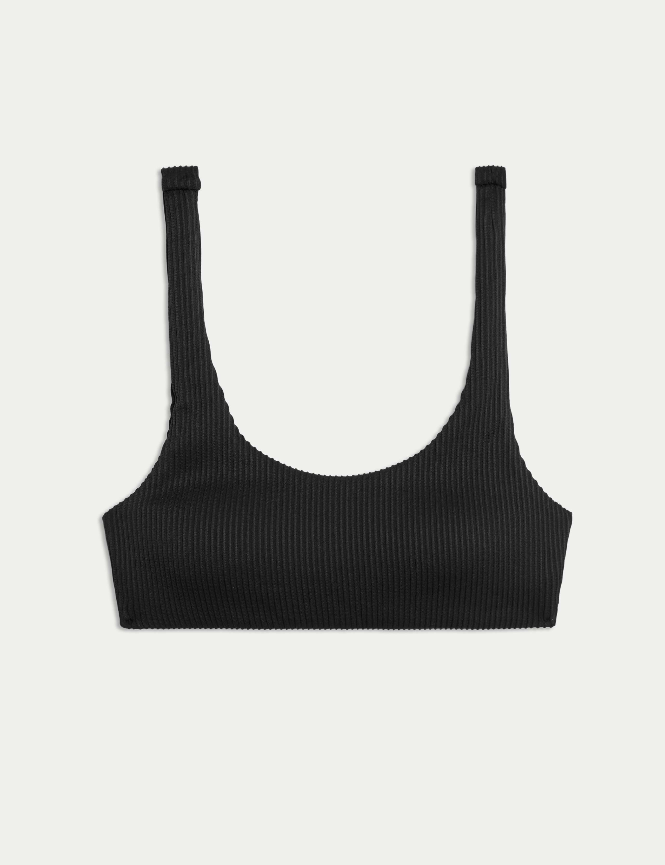 Ribbed Padded Scoop Neck Bikini Top 2 of 6