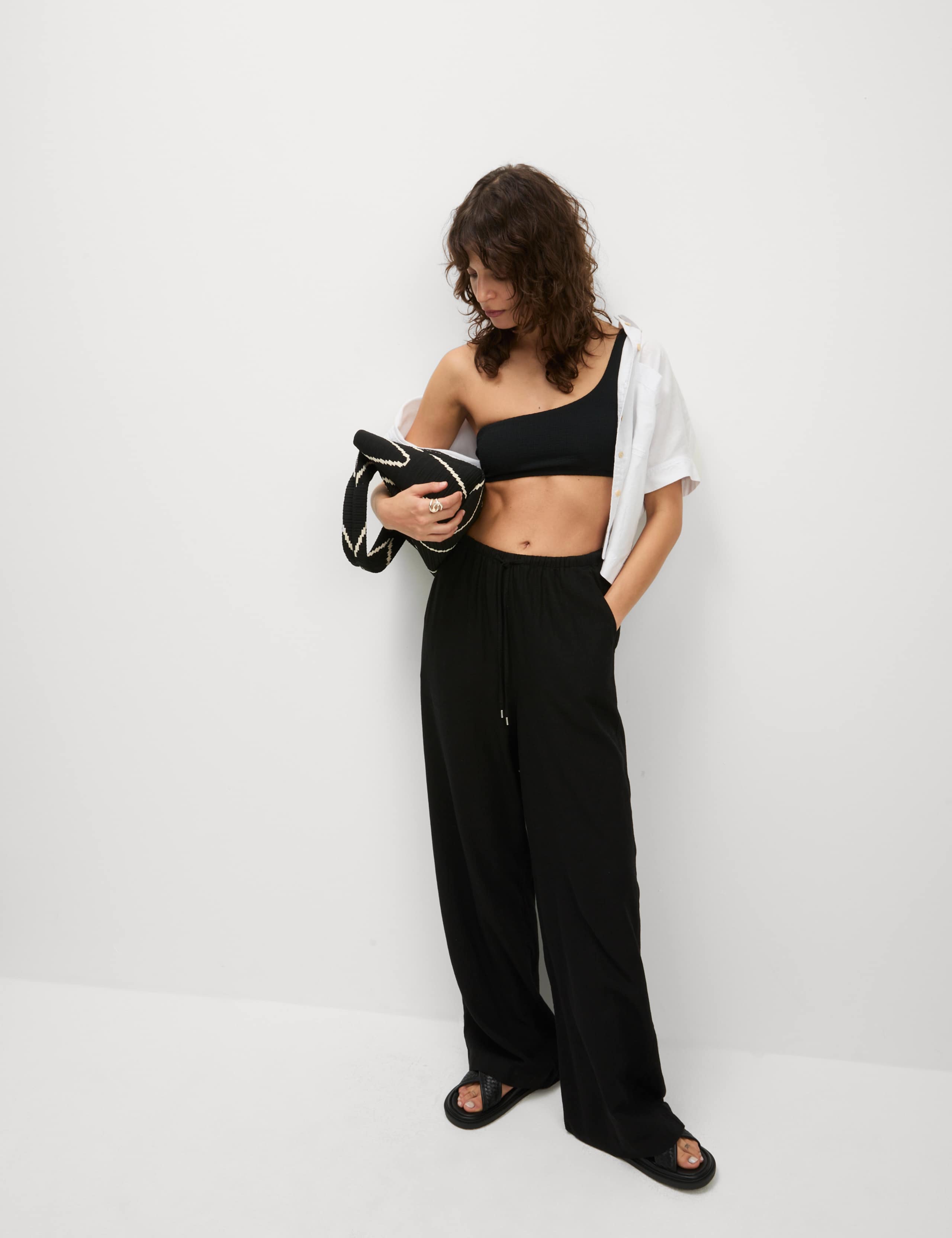 Textured One Shoulder Bikini Top 3 of 3