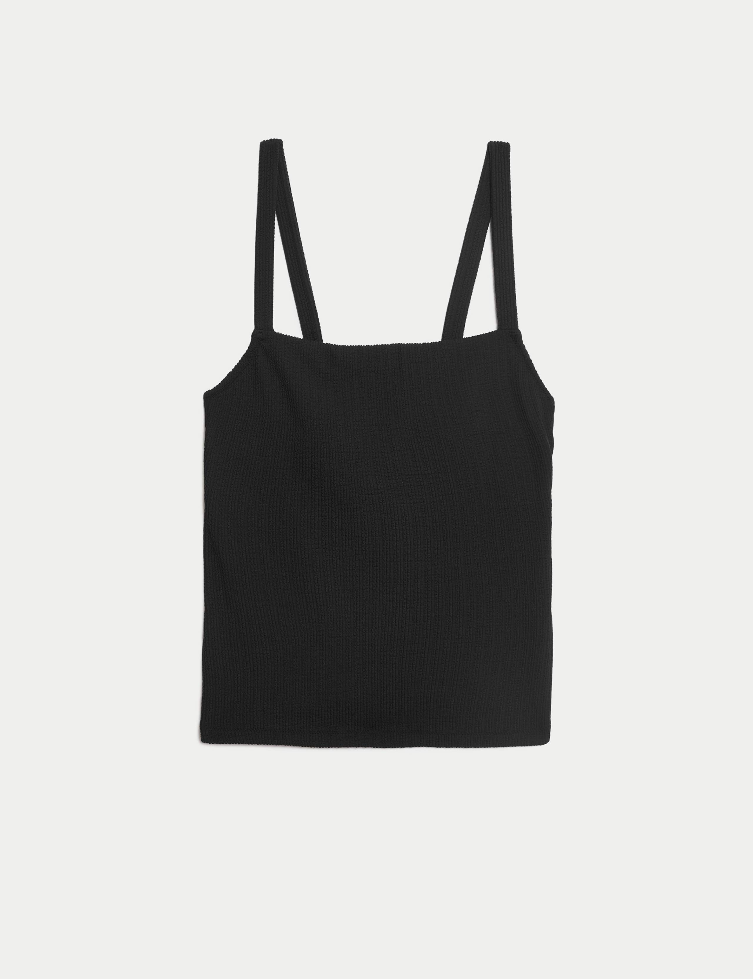 Textured Square Neck Tankini Top 2 of 5