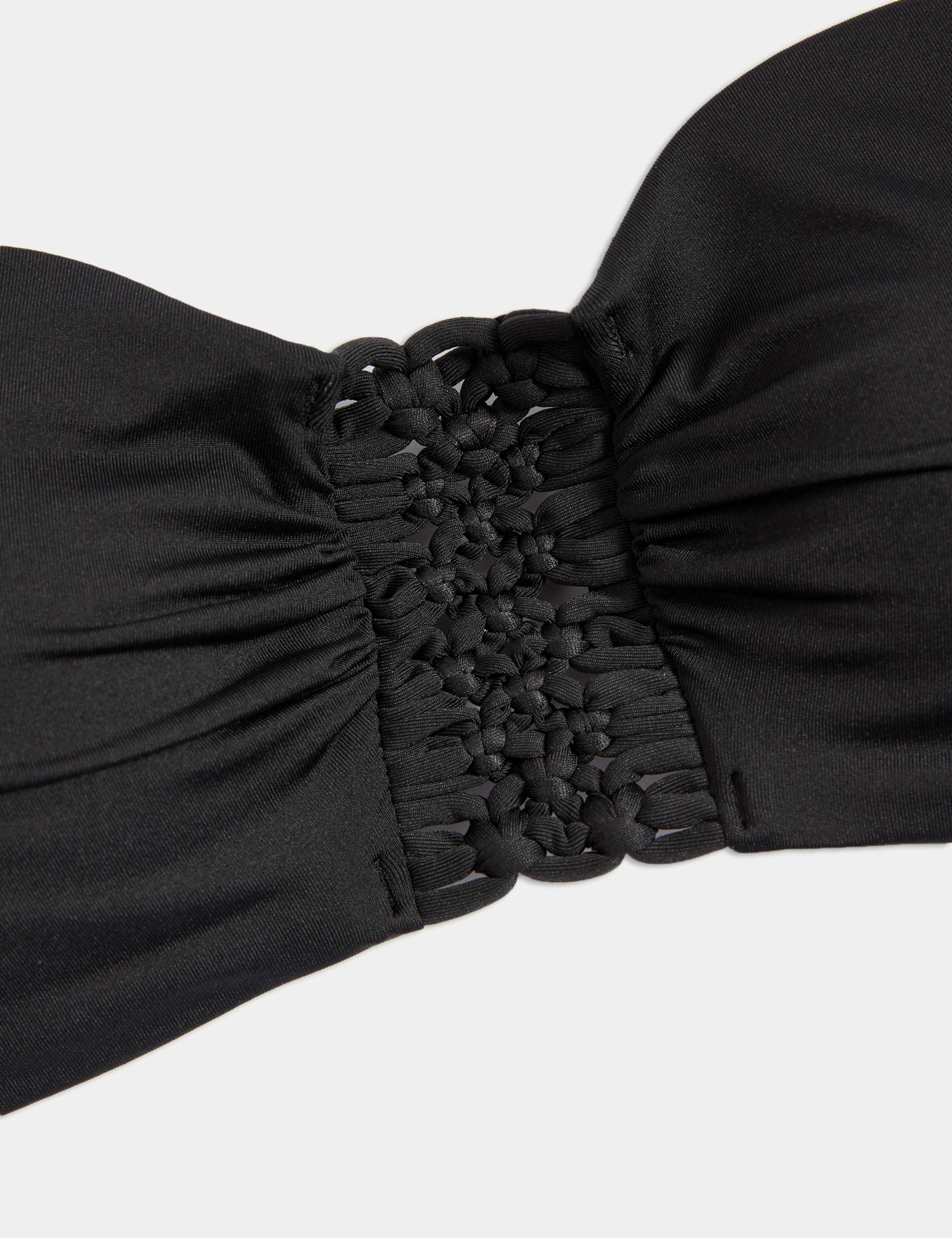 Macramé Detail Padded Bandeau Bikini Top 7 of 7