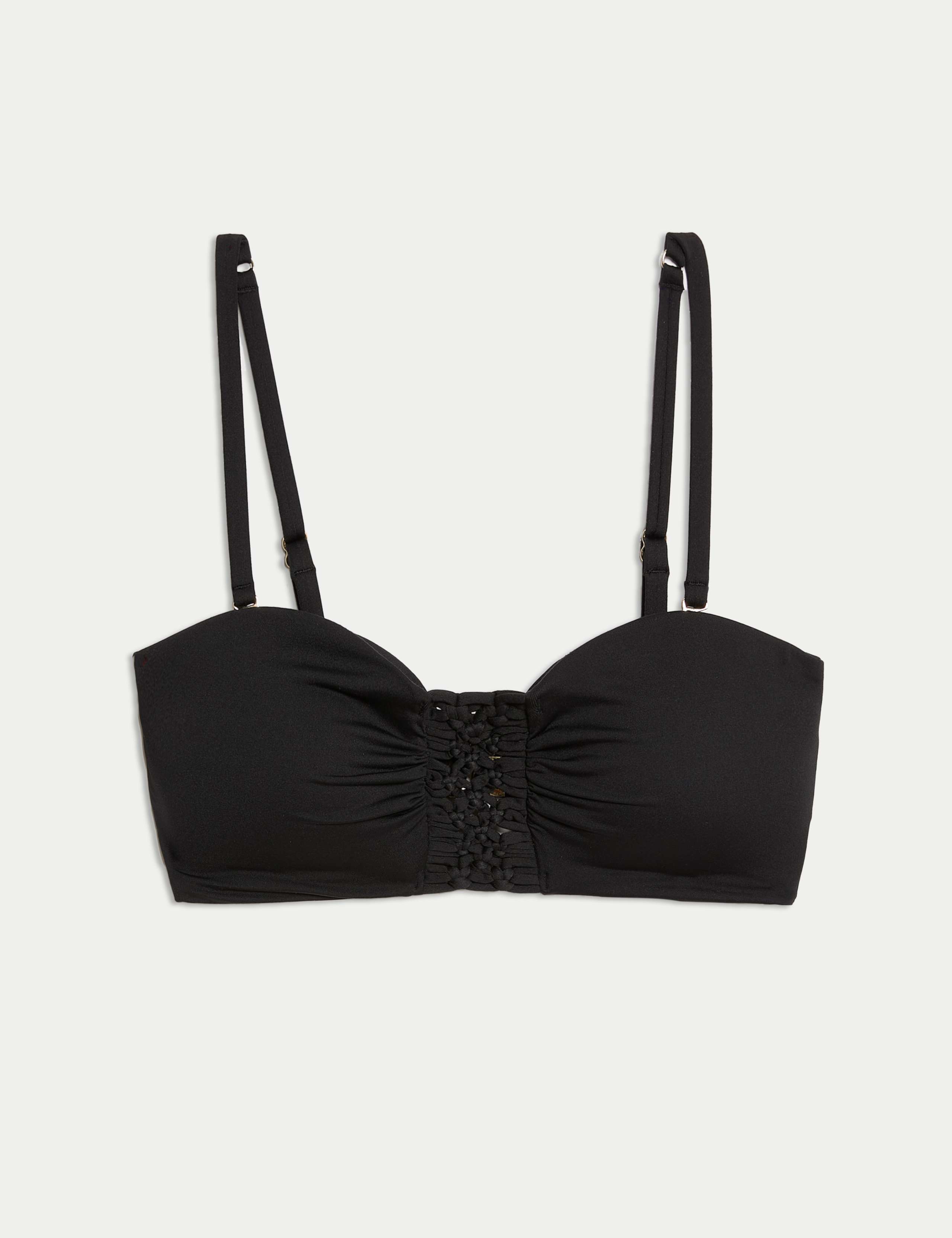 Macramé Detail Padded Bandeau Bikini Top 2 of 7