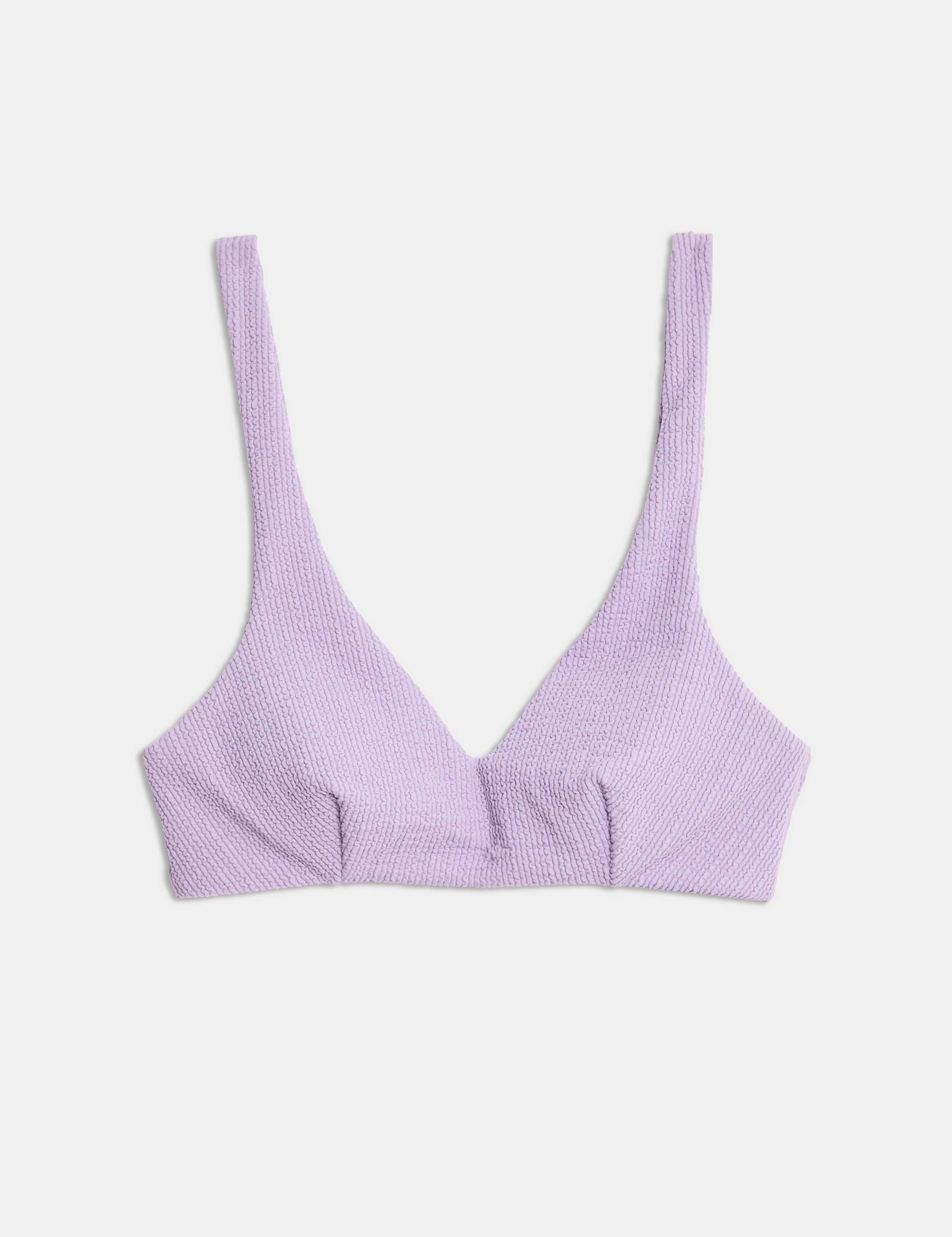 Textured Padded Plunge Bikini Top 2 of 6