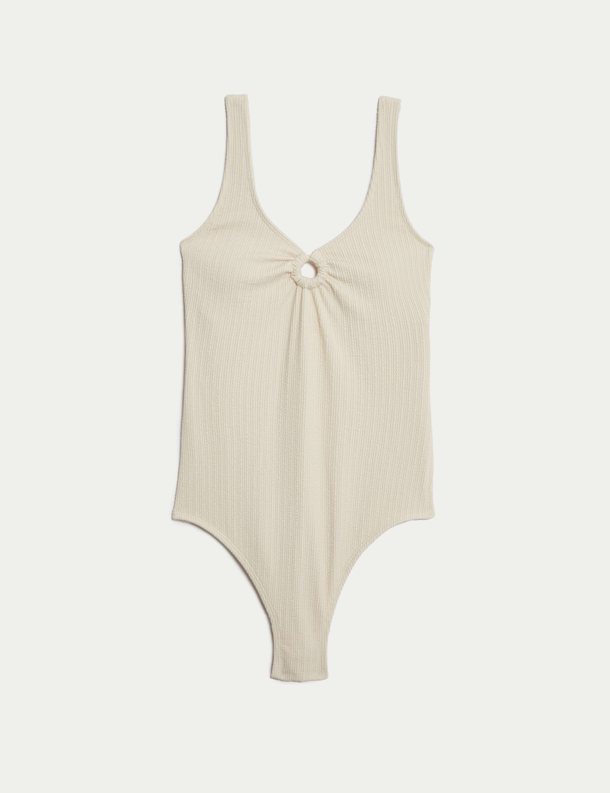 Textured Ring Detail Scoop Neck Swimsuit 2 of 4